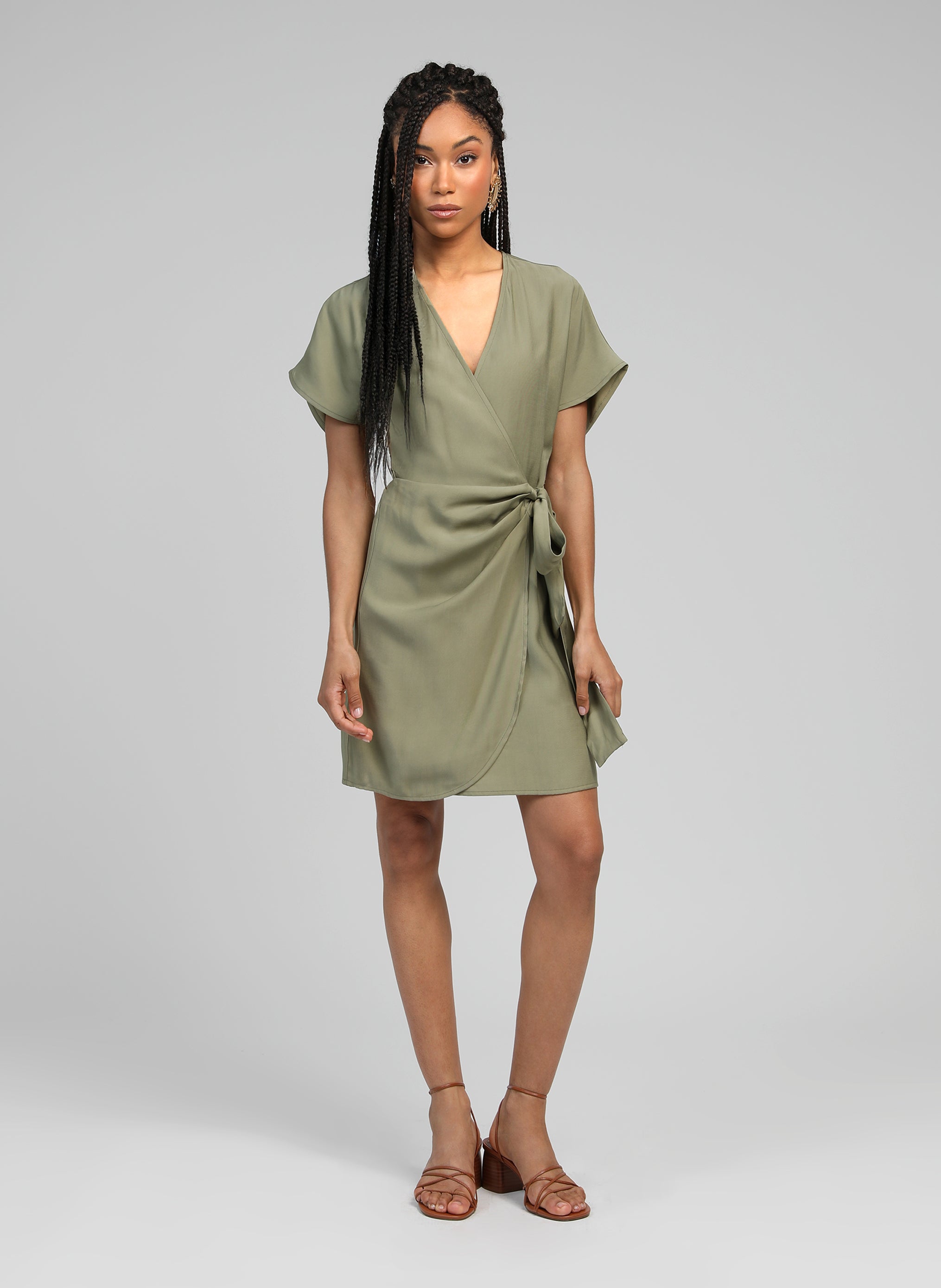 Melana Militaire Midi Dress