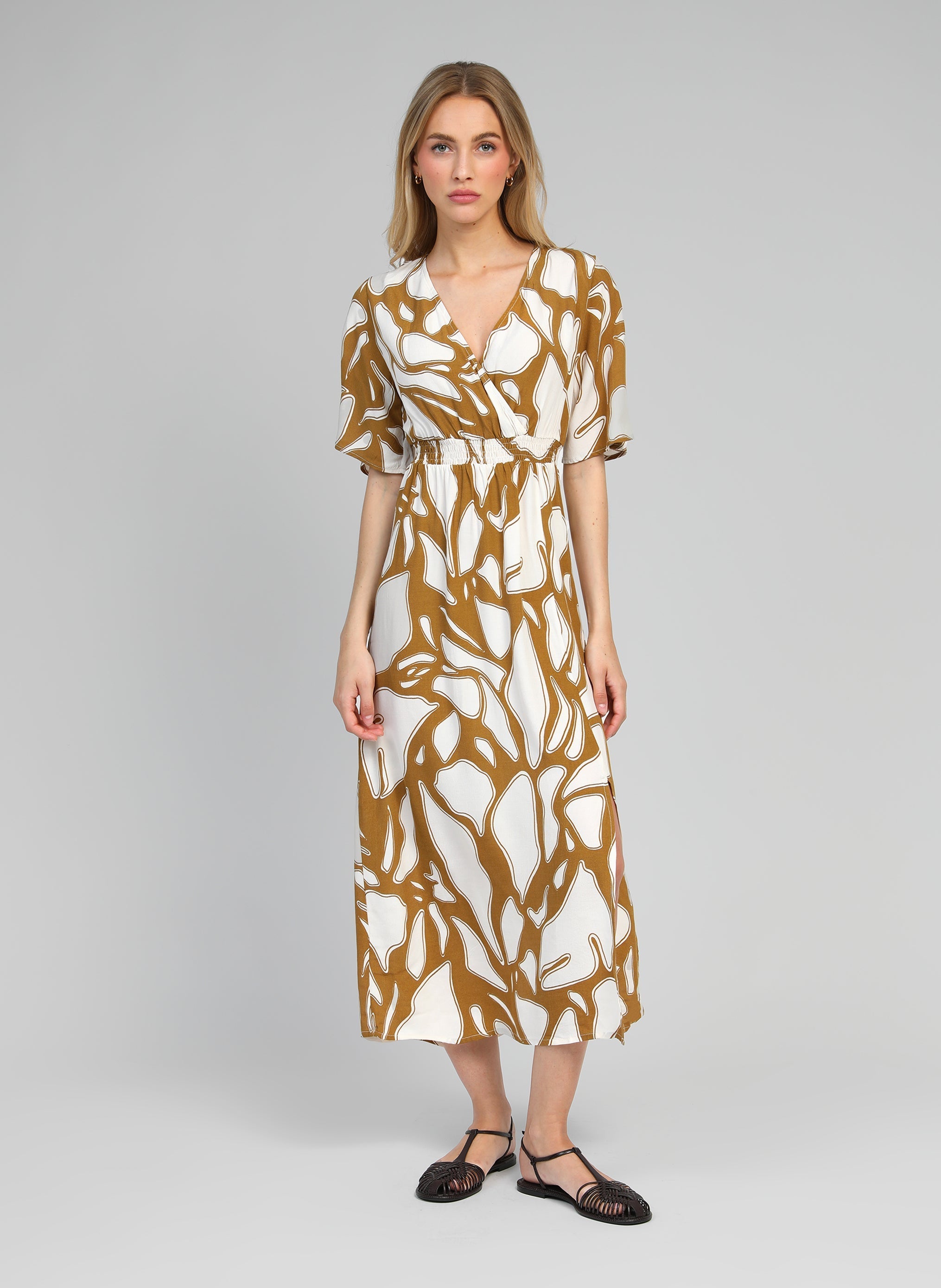 Maxi abito Mesuna Flame Olive