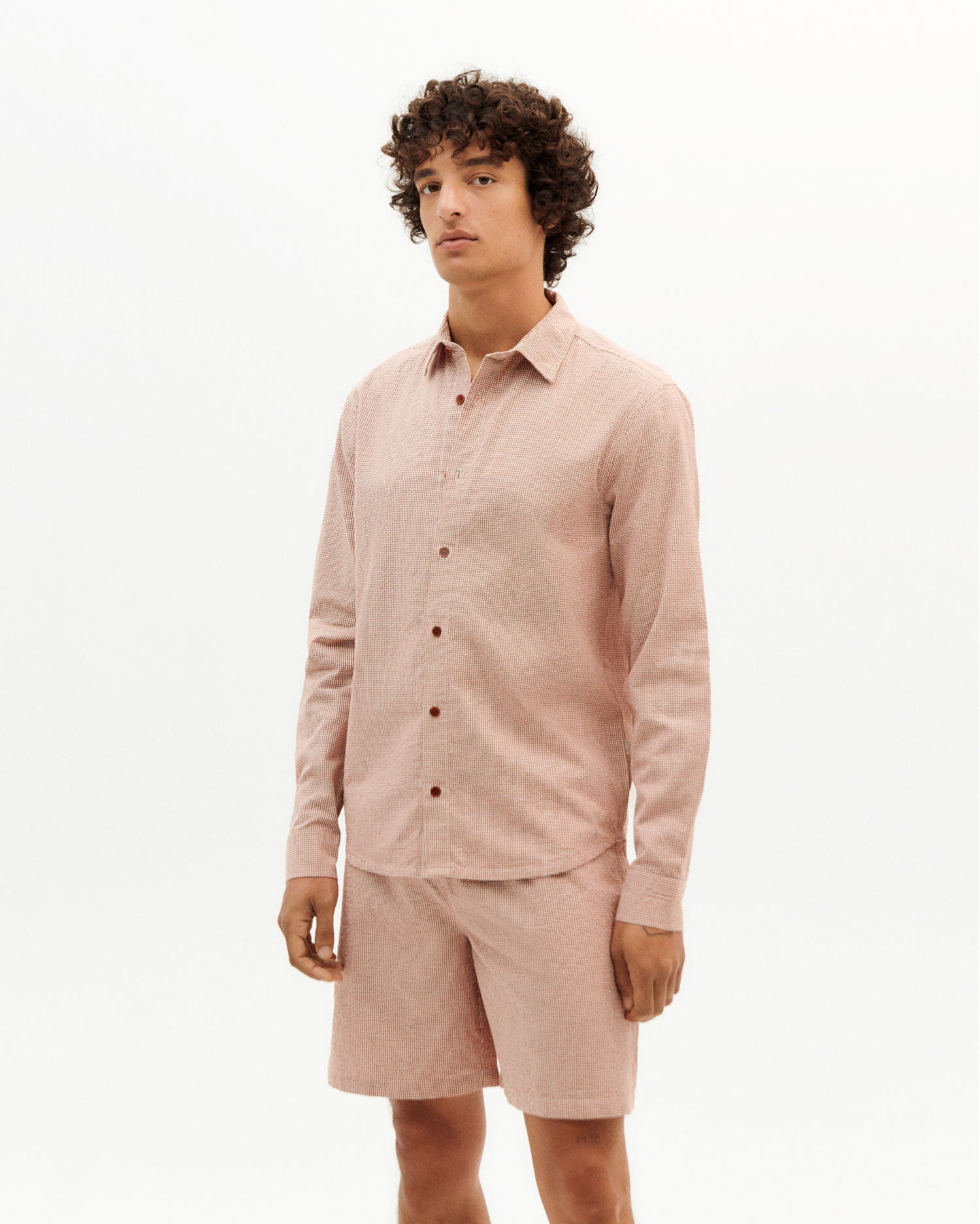 Camisa Thomas Seersucker - Roja