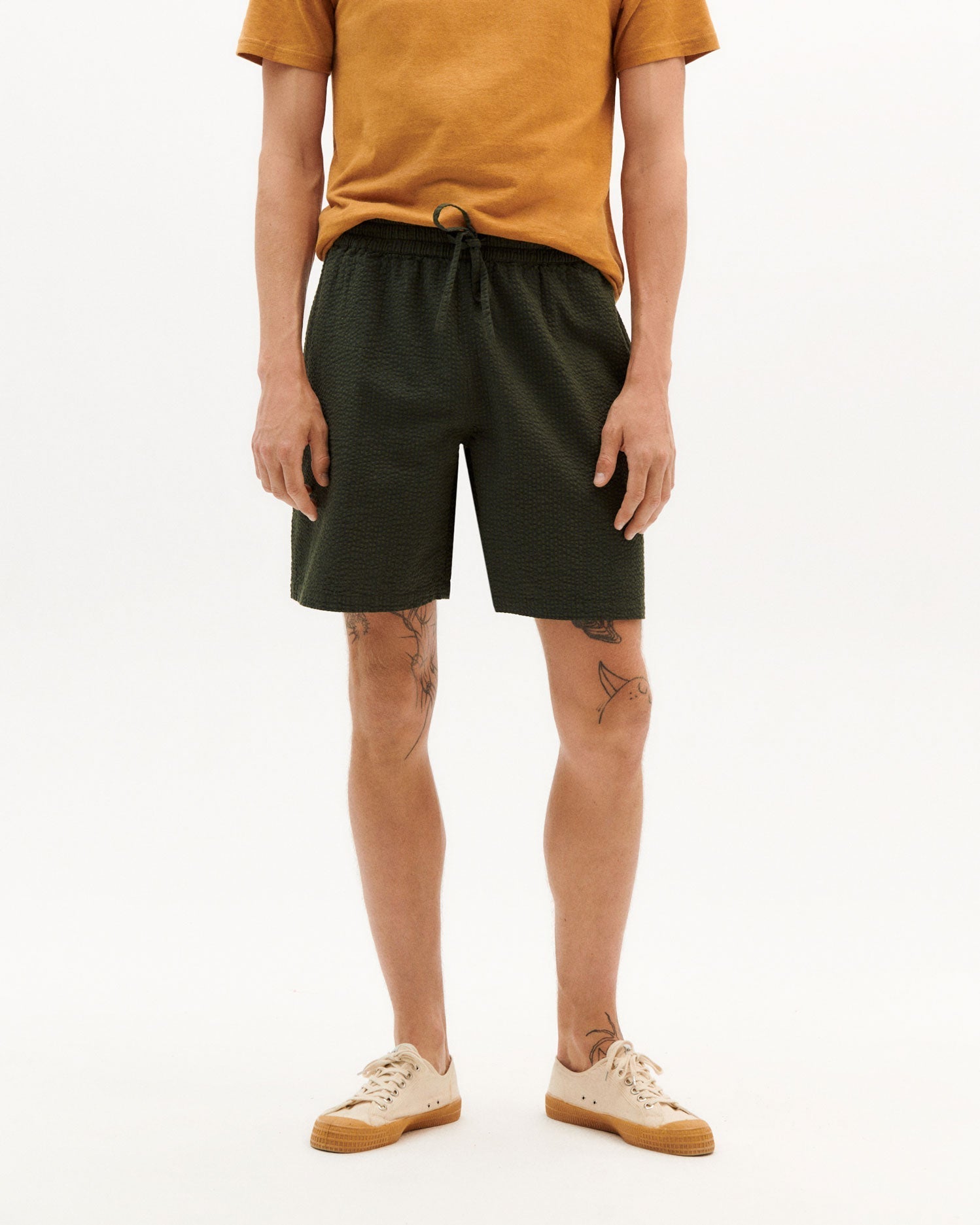 Bermuda Henry in seersucker - Verde