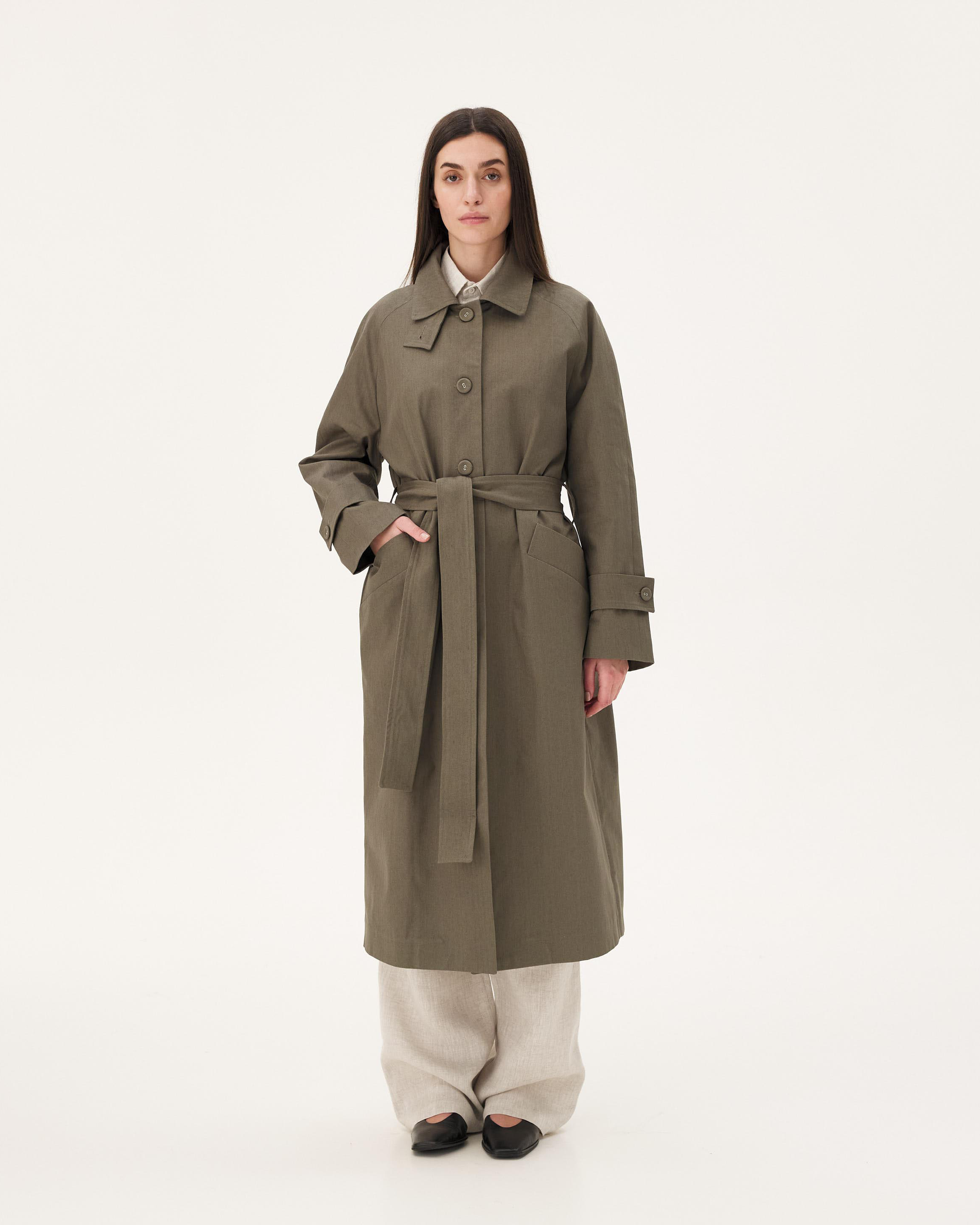 Yoro Green Moss Coat - Ladies