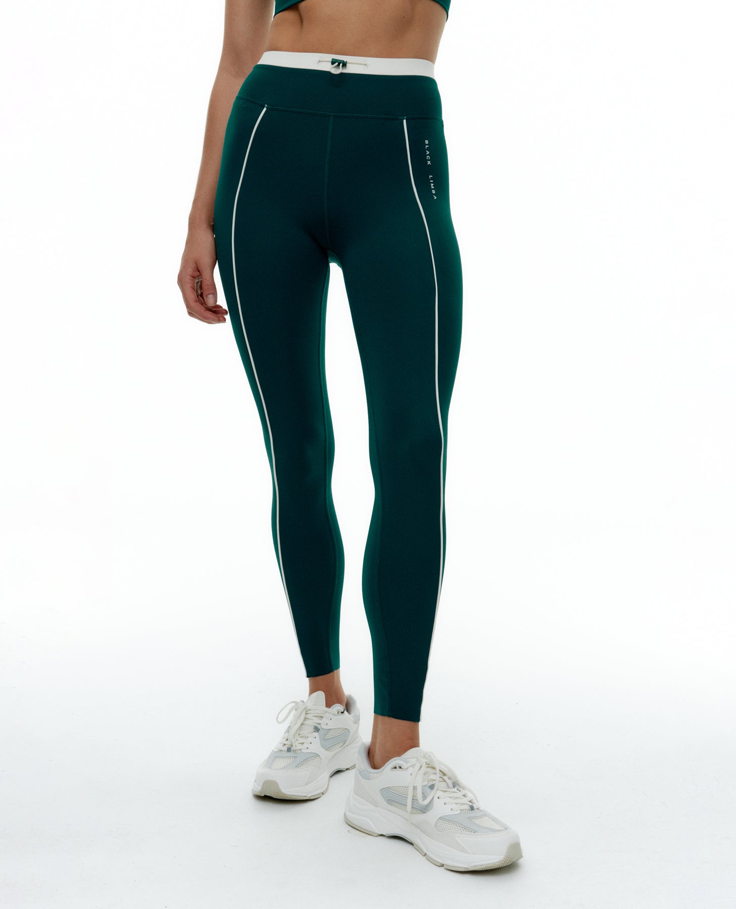 Streetflex Sport Legging - Cream And Green