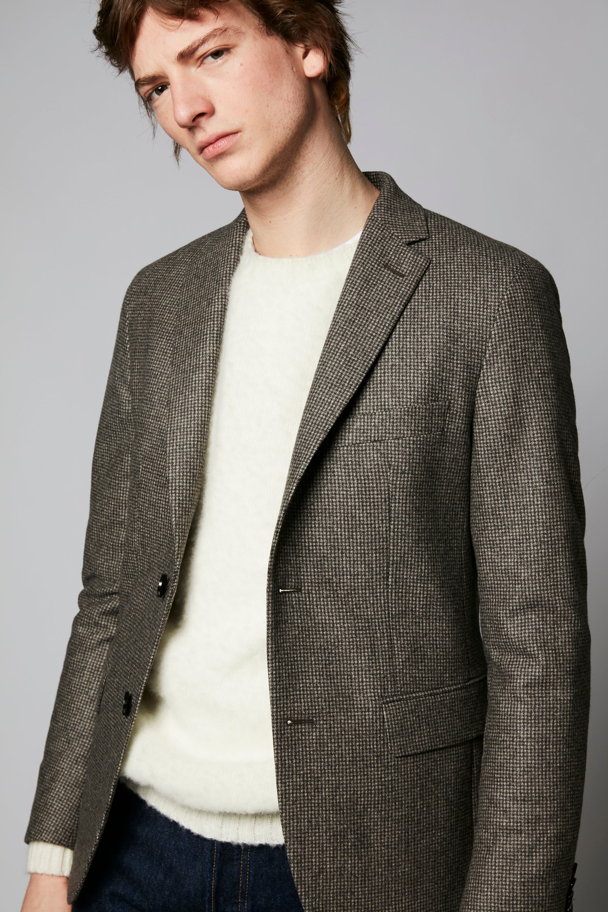 Giacca Victor - Pied-de-poule marrone