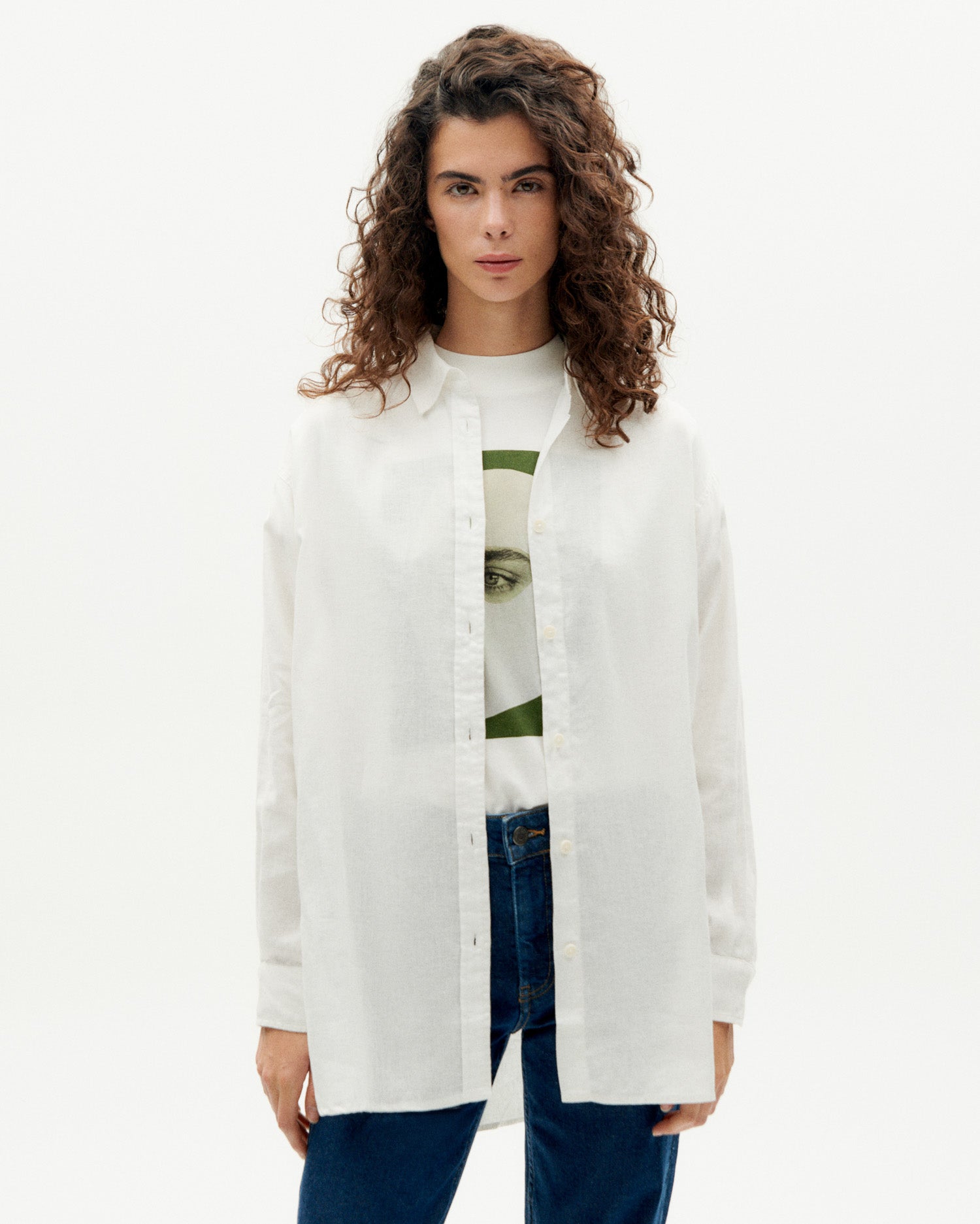 Gia Blusa oversize - Blanca