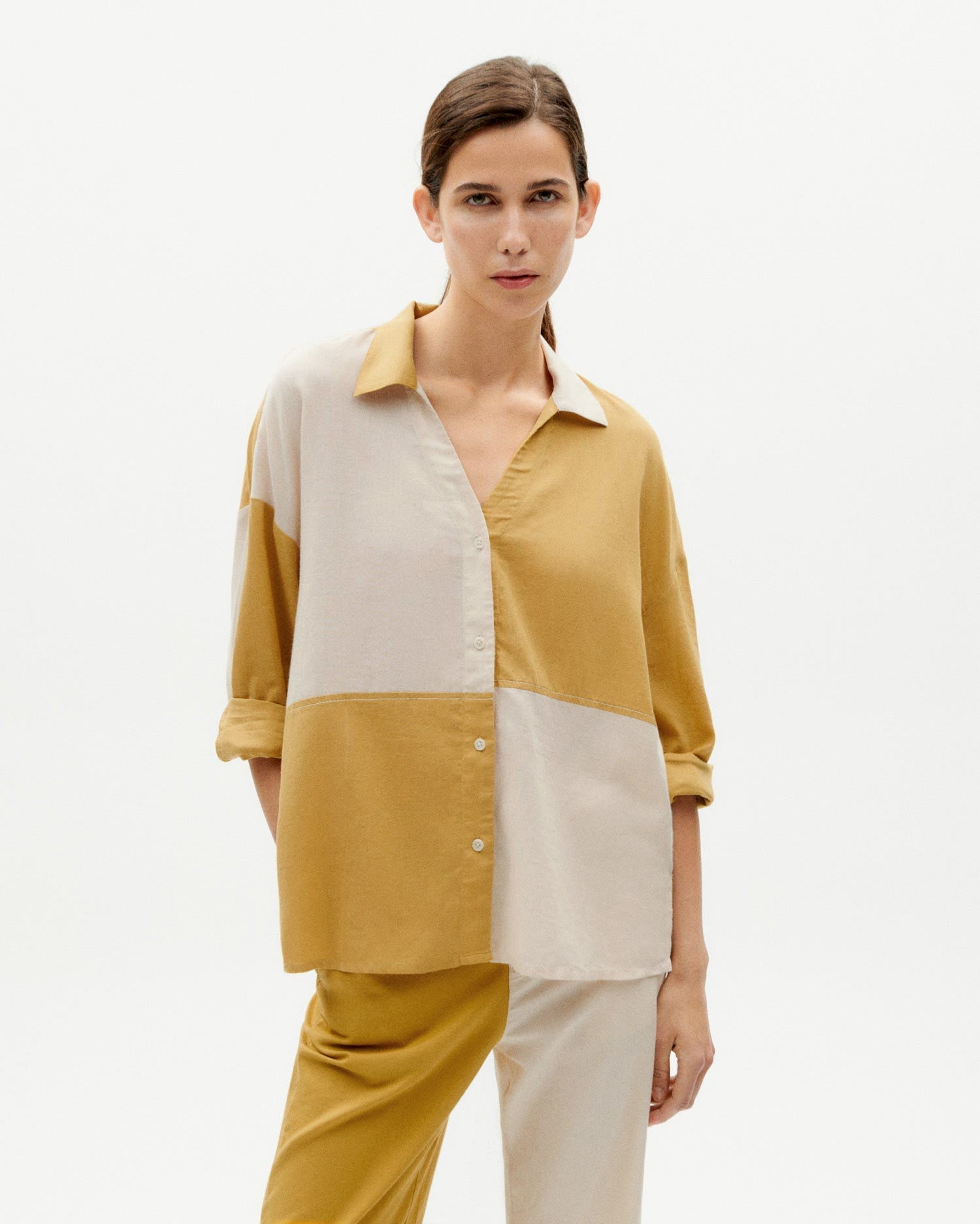 Margaret Patch Blouse - Amarillo