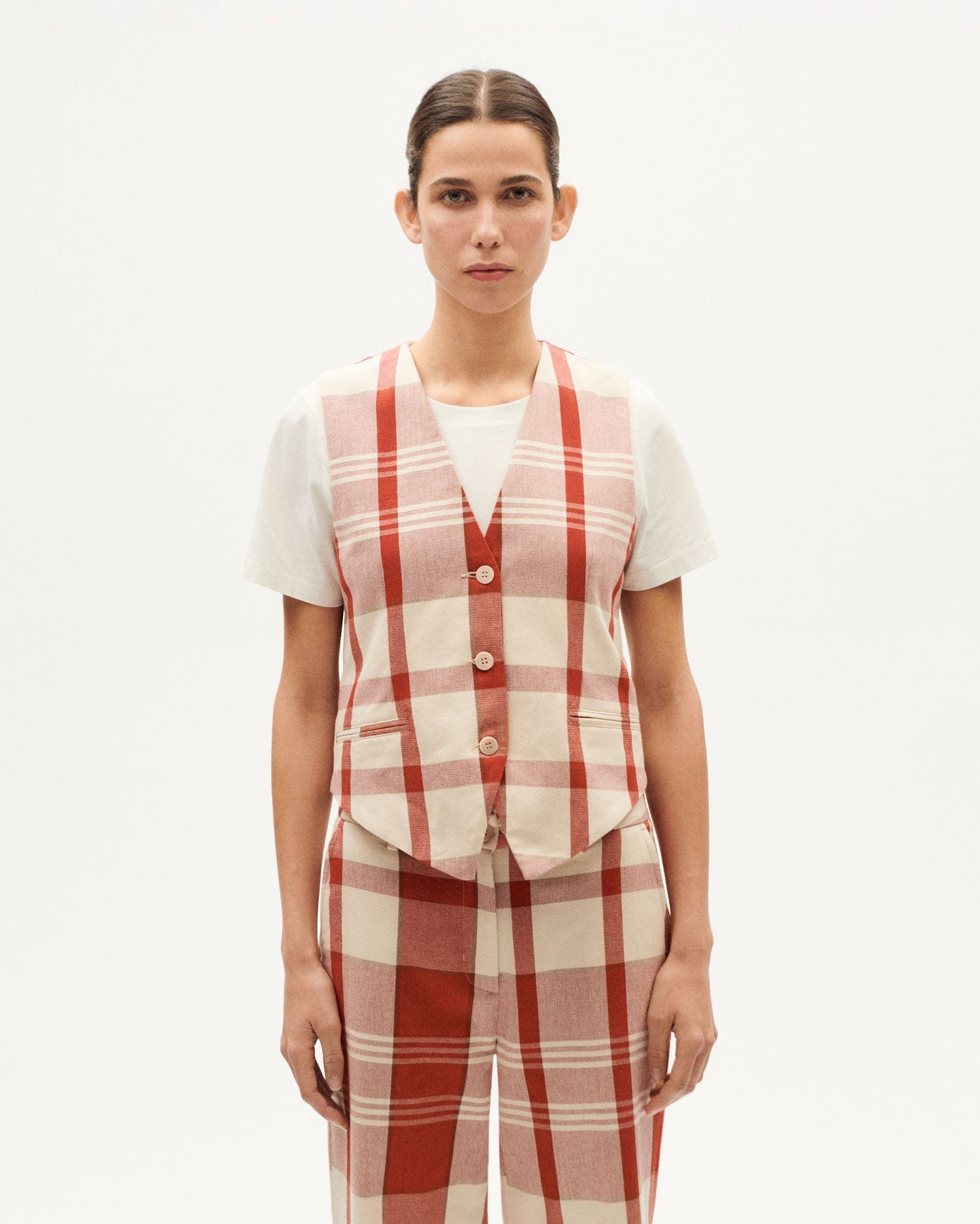 Chaleco Check Picnic - Rojo