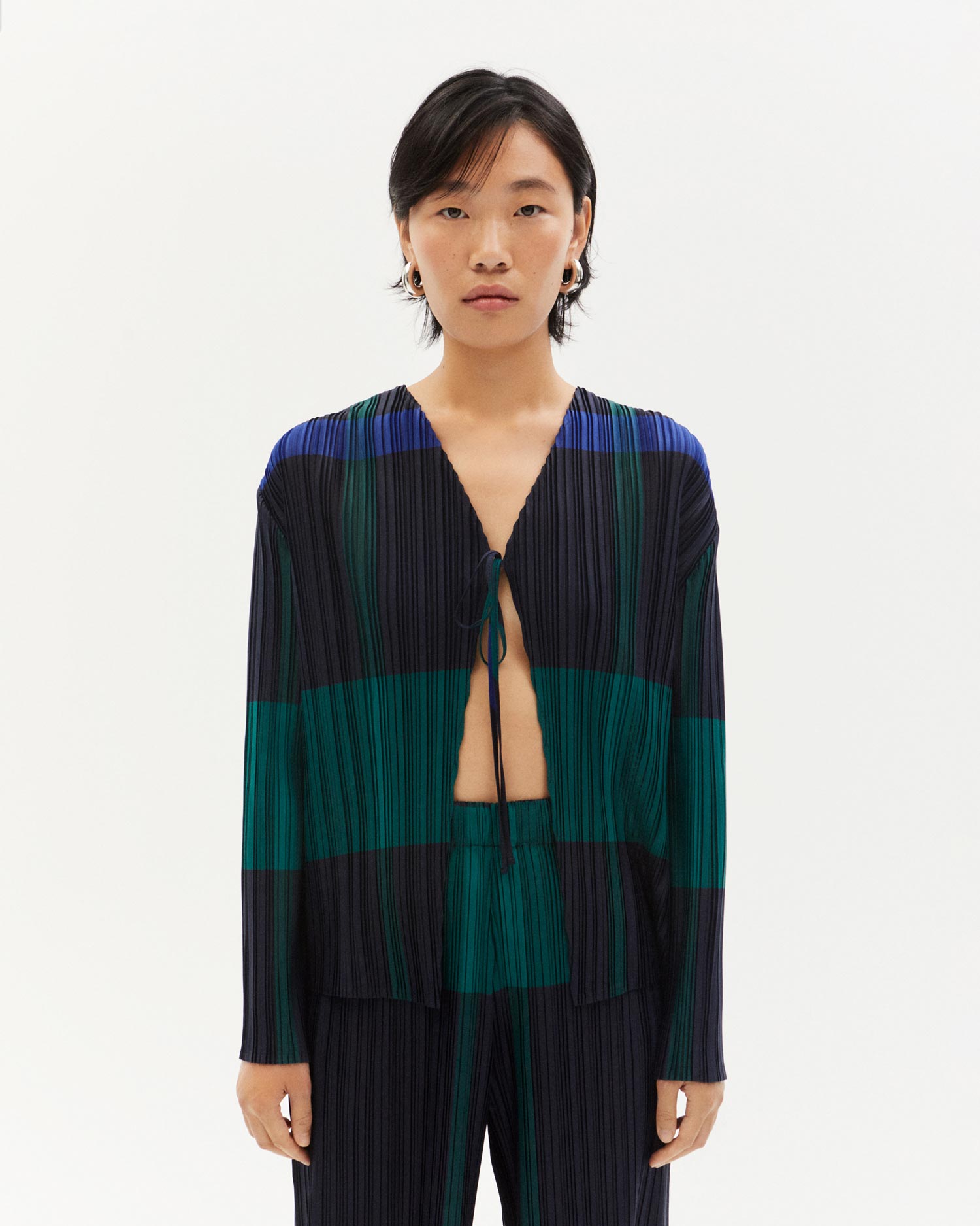 Blusa plisada - Multicolor