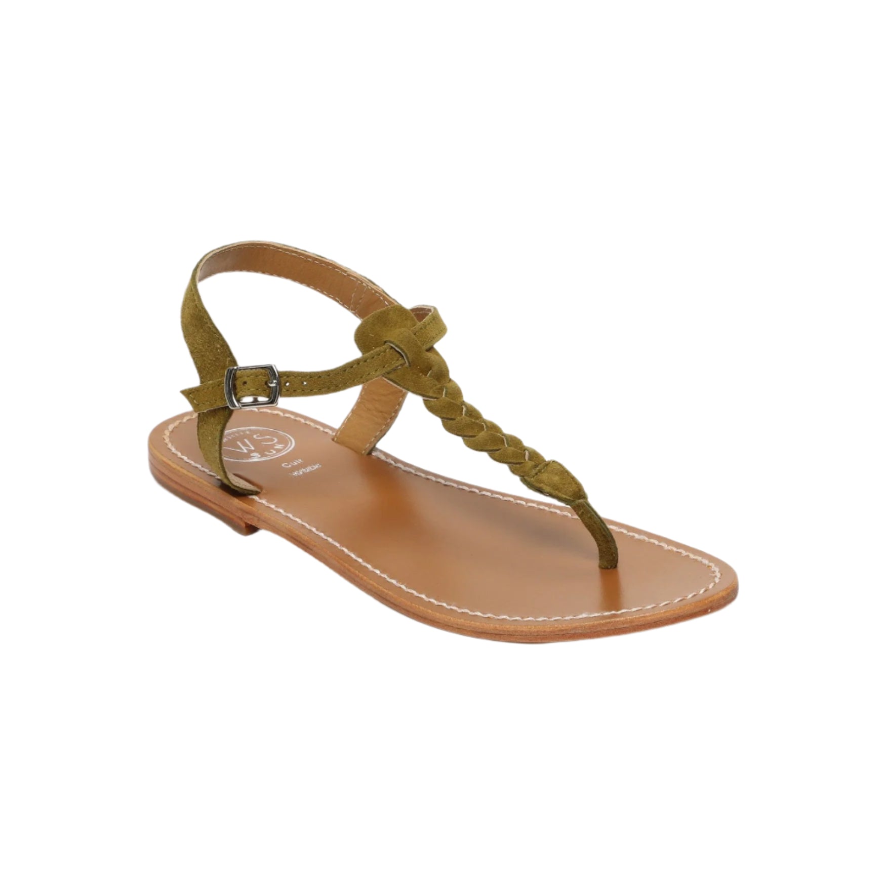 Sandali Natal - Camoscio di capra oliva - Oliva