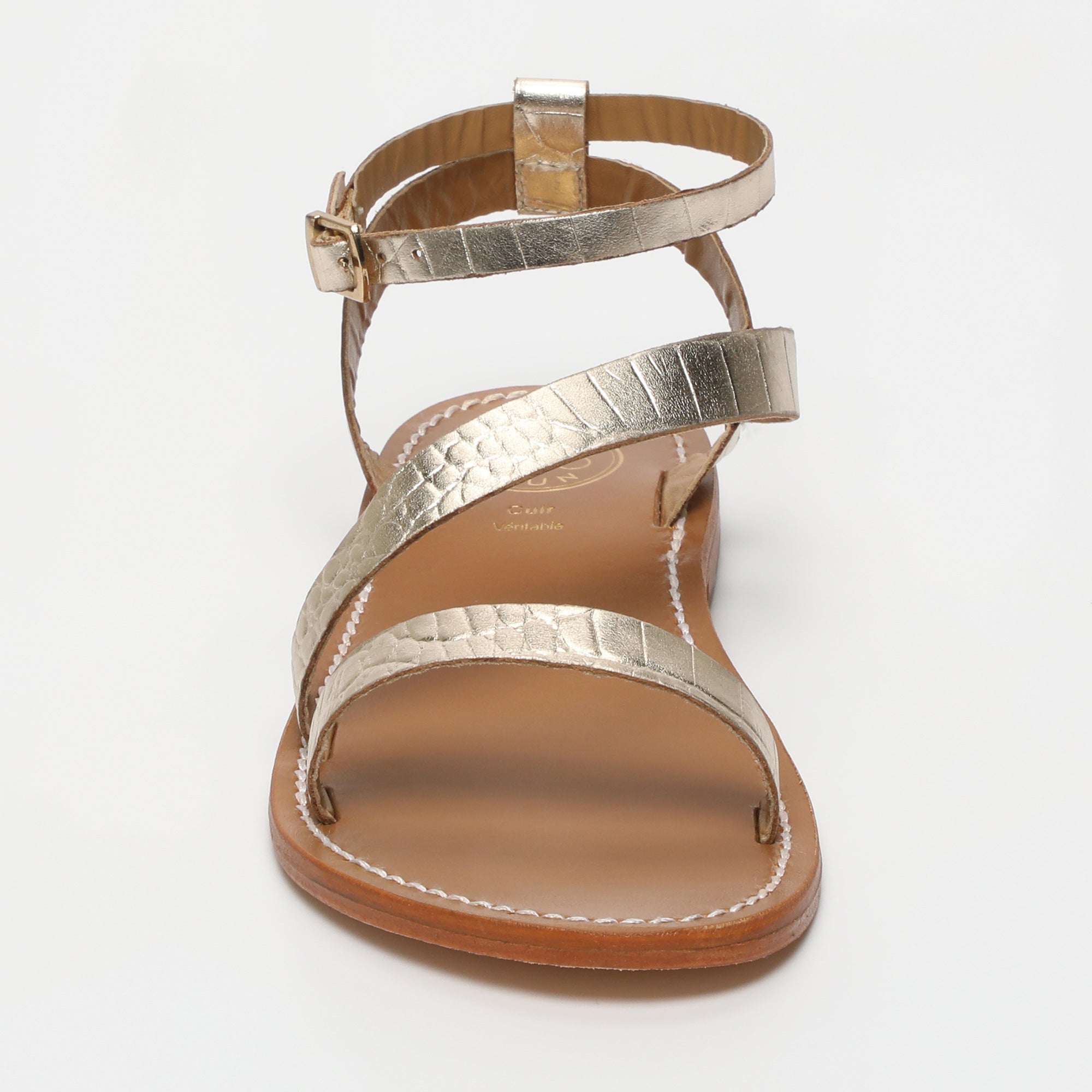 Sandali Xigala - Capra stampa croco oro chiaro - Croco oro chiaro