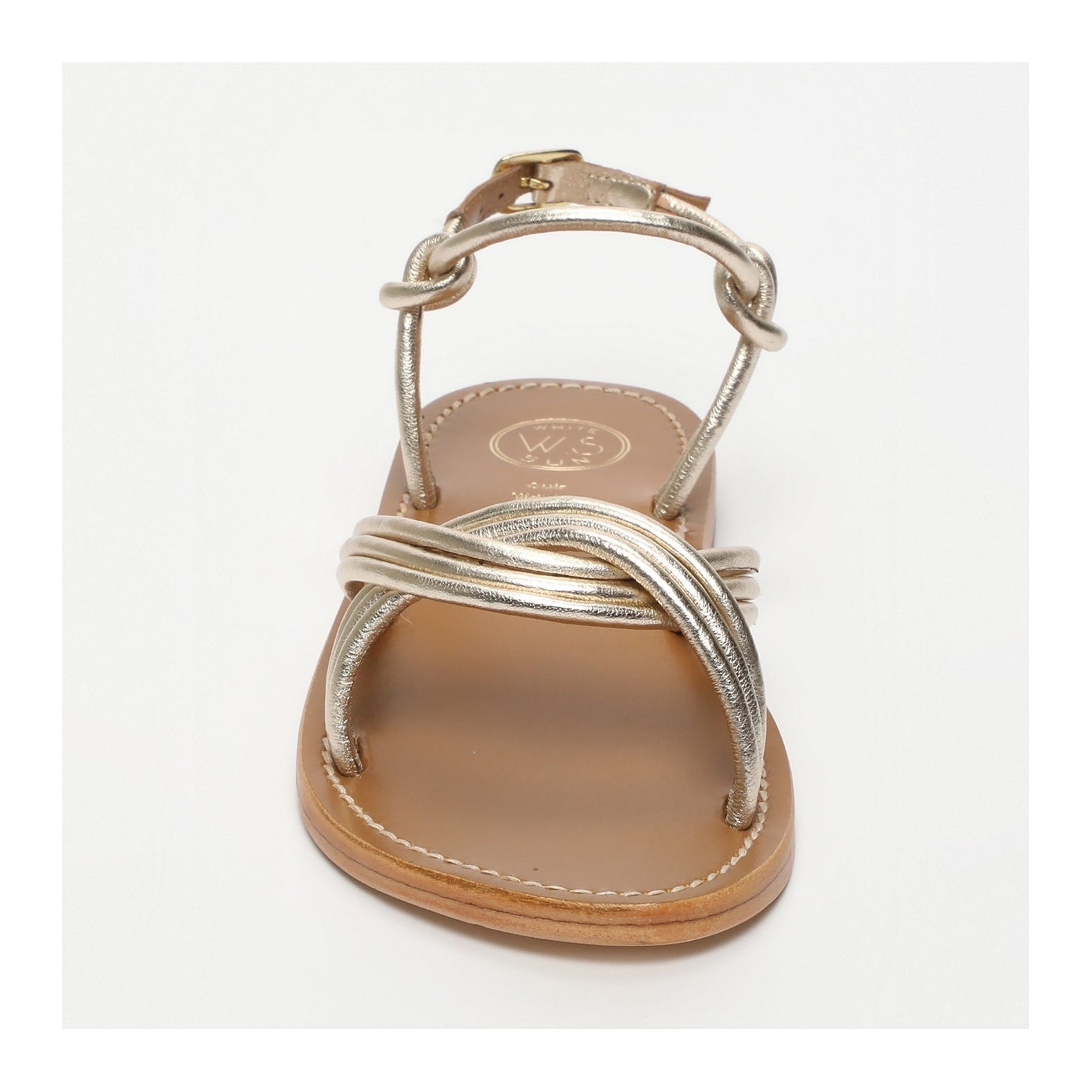 Tia Sandals - Gold Goat Leather - Doré