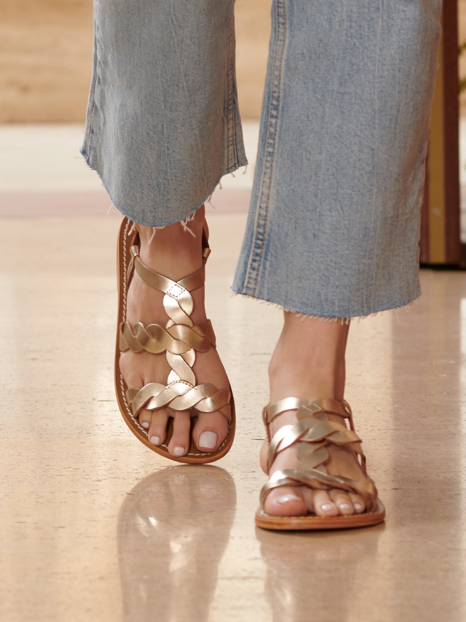 Sandali Solaro - Oro Buff - Oro