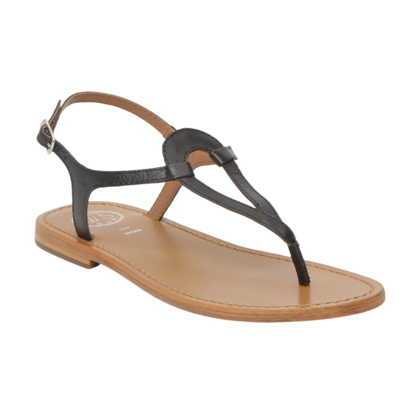 Sandali Varde - Pelle di capra nera - Nero