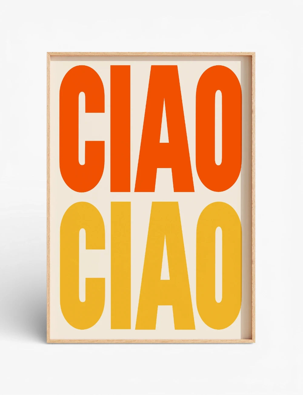 Manifesto stampato Orange Ciao