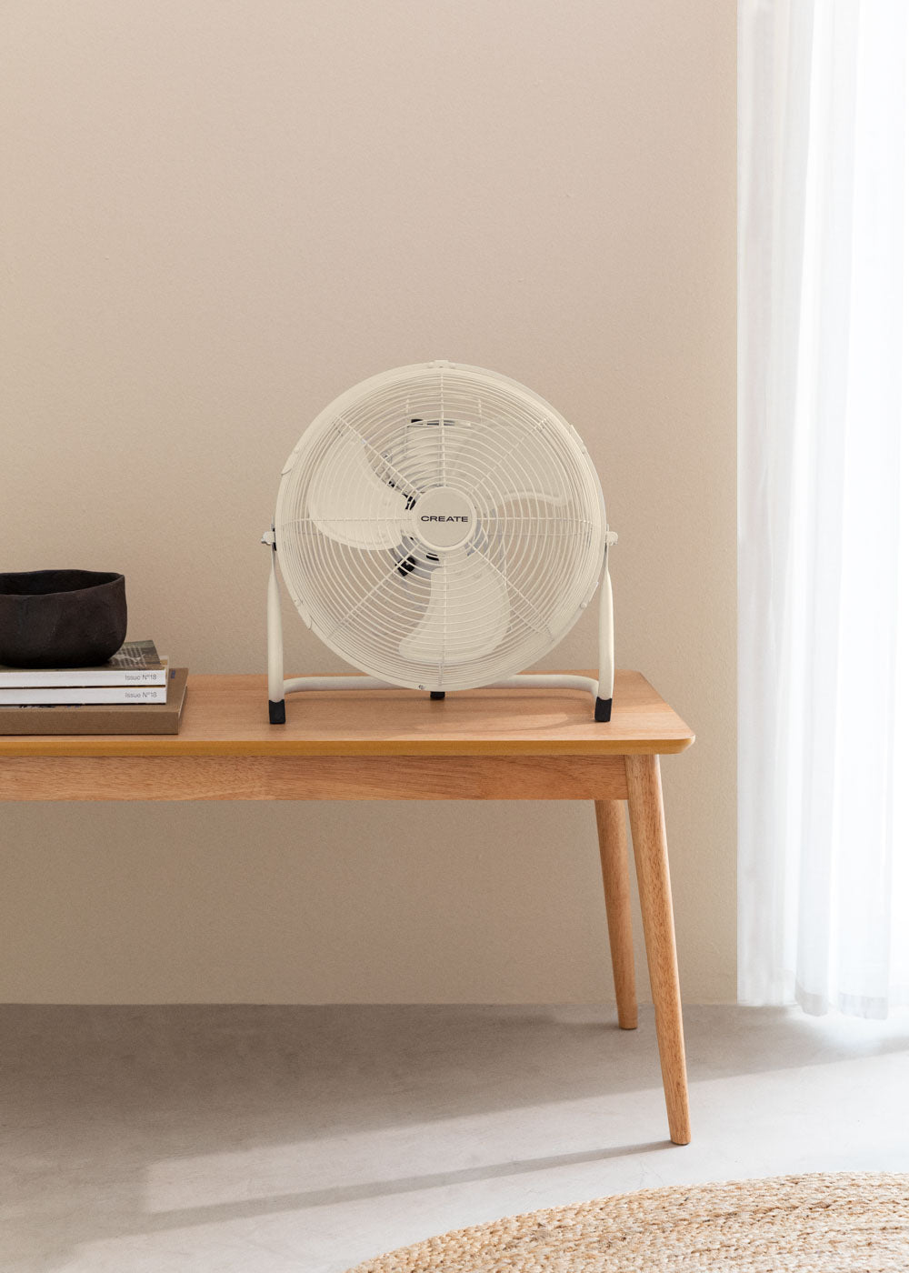 Air Floor Retro - Ventilatore industriale - 12" - Bianco sporco