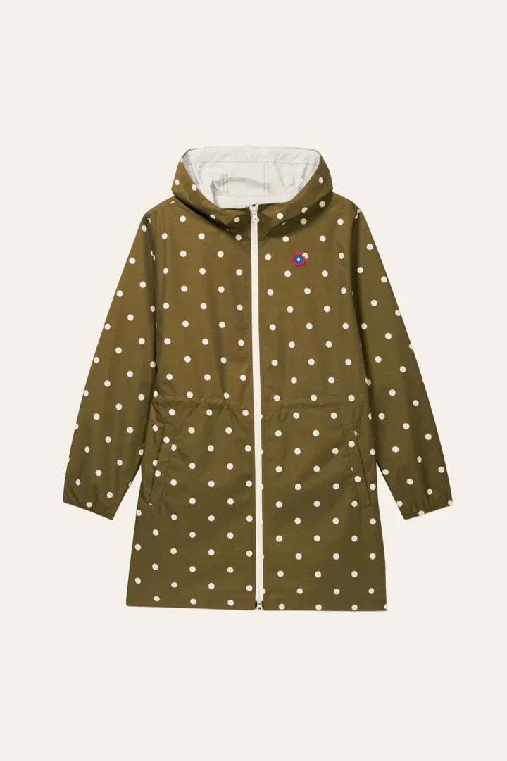 Long mackintosh - Amelot Imprimé - Pois Olive