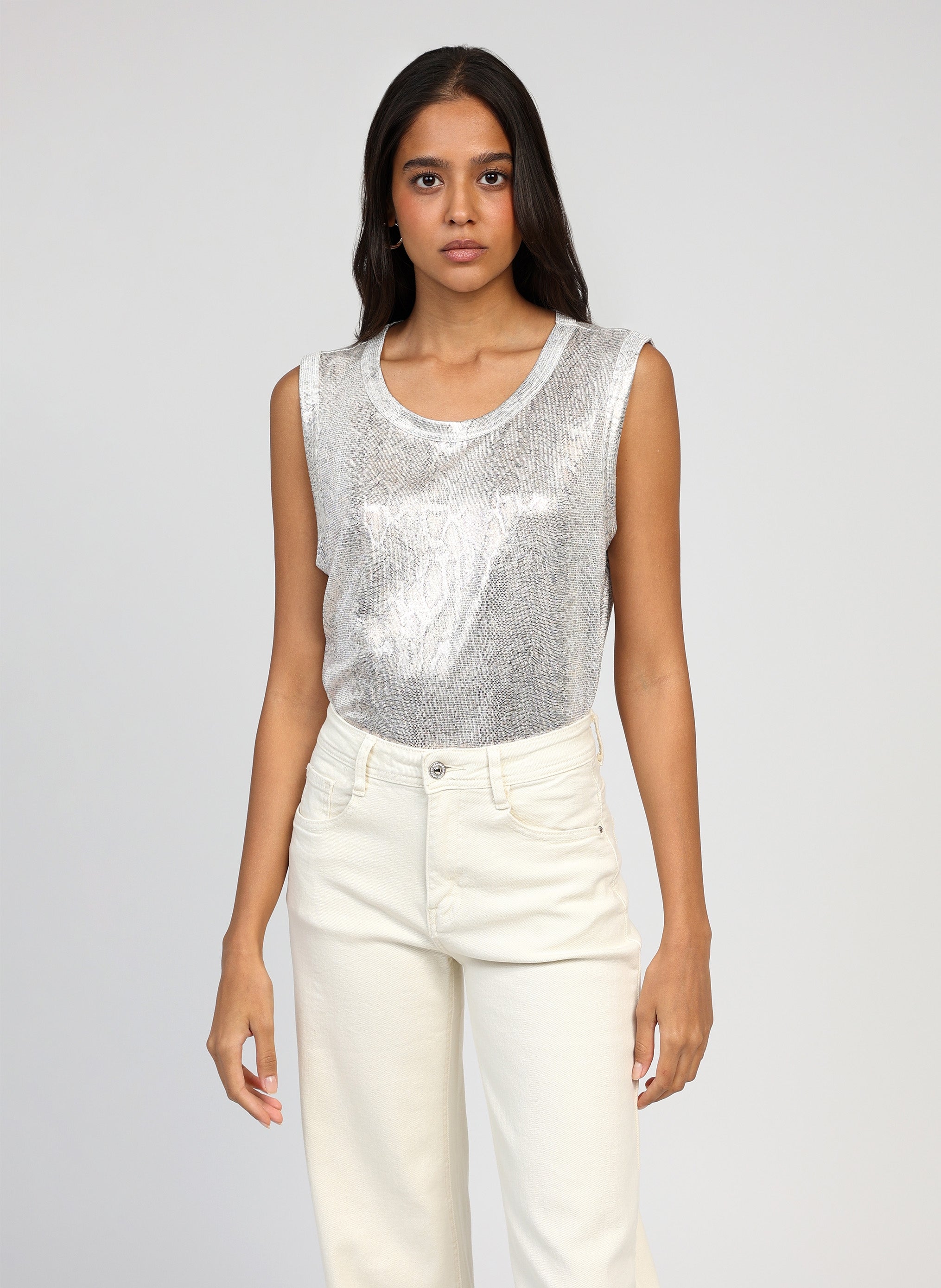 Camiseta de tirantes de nácar Amifa