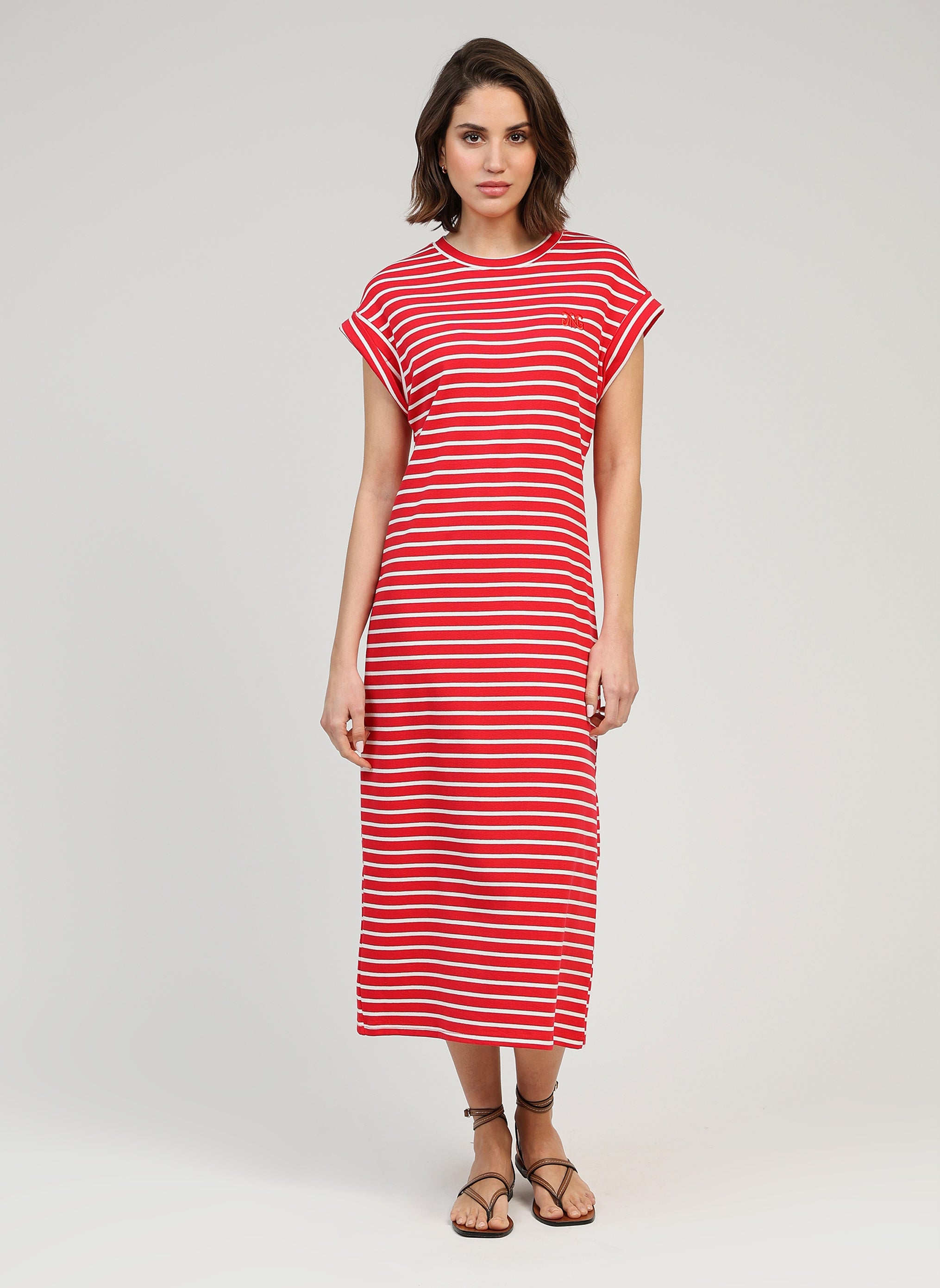 Enoha Red Midi Dress