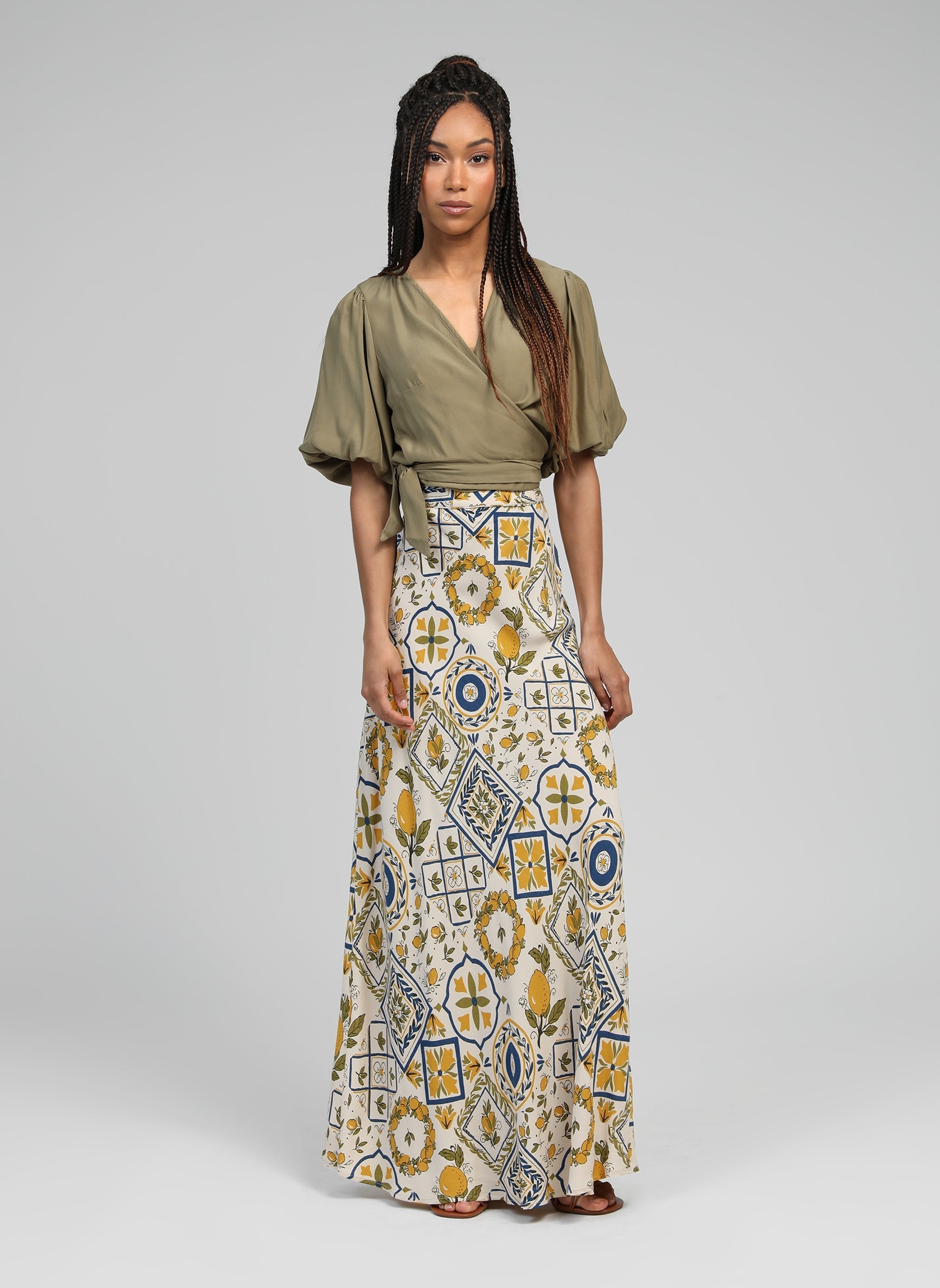 Long Skirt Galvima Rizzo Blue