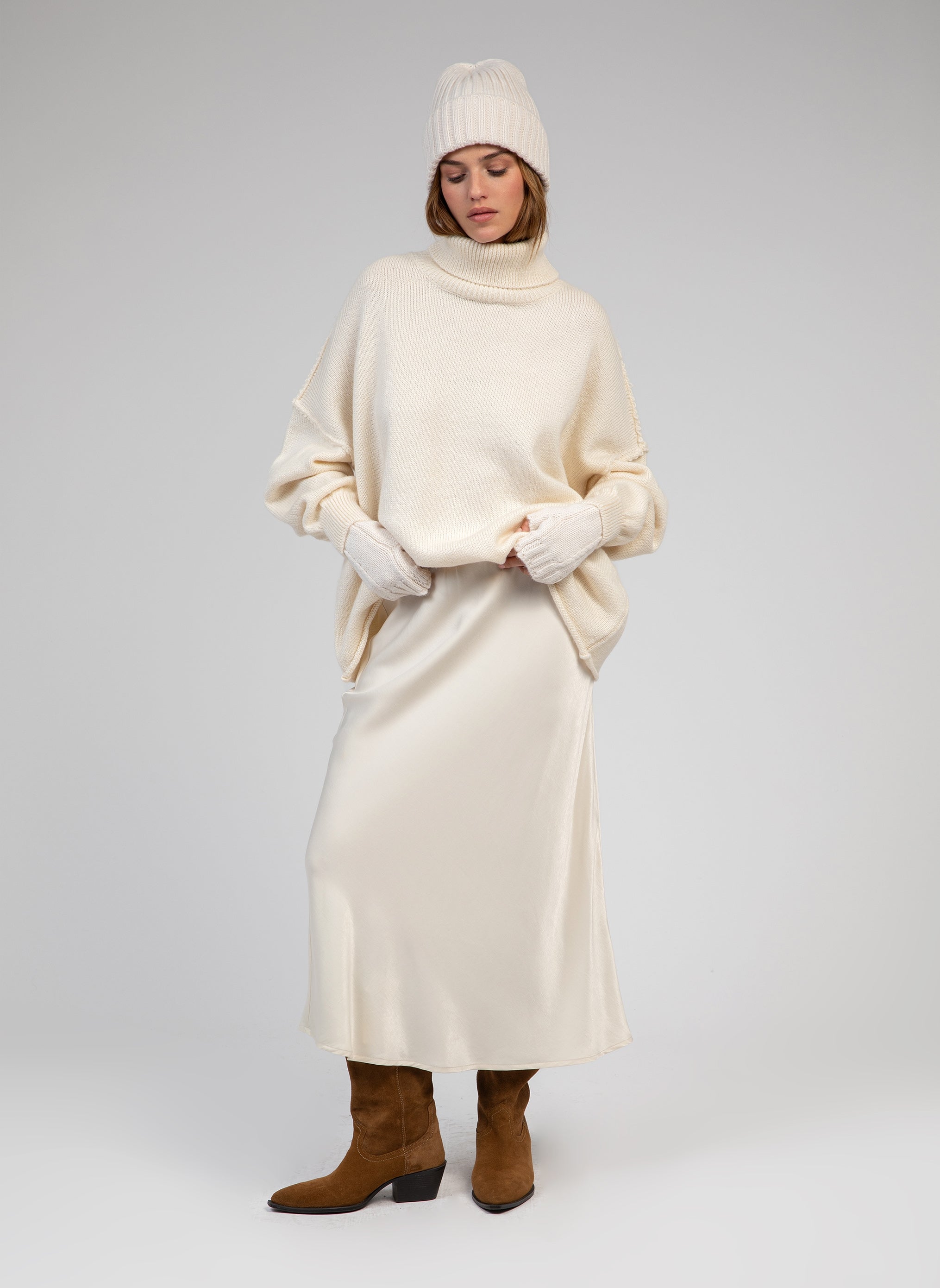 Midi skirt Galvina Ecru