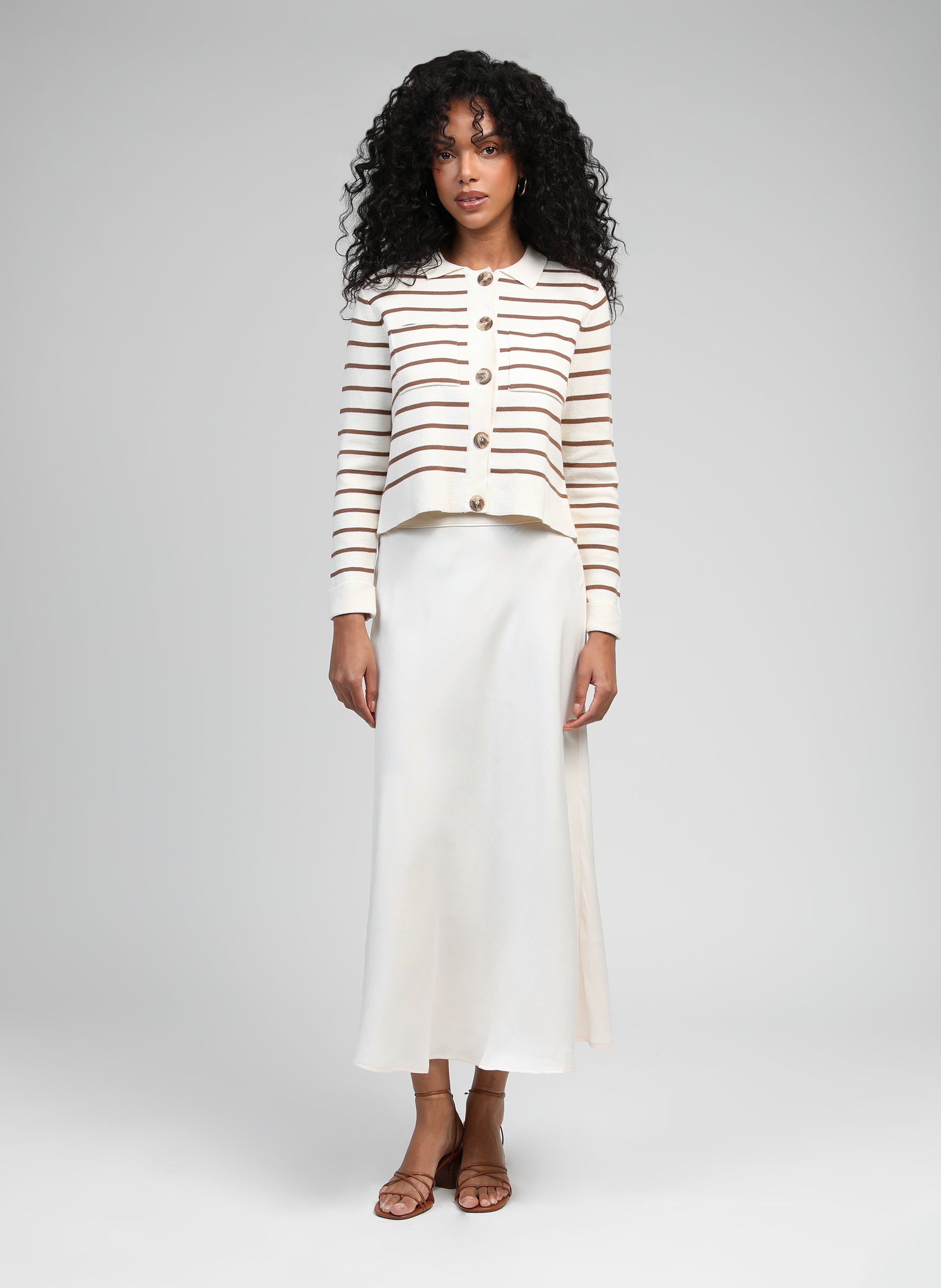 Midi skirt Galvy Ecru