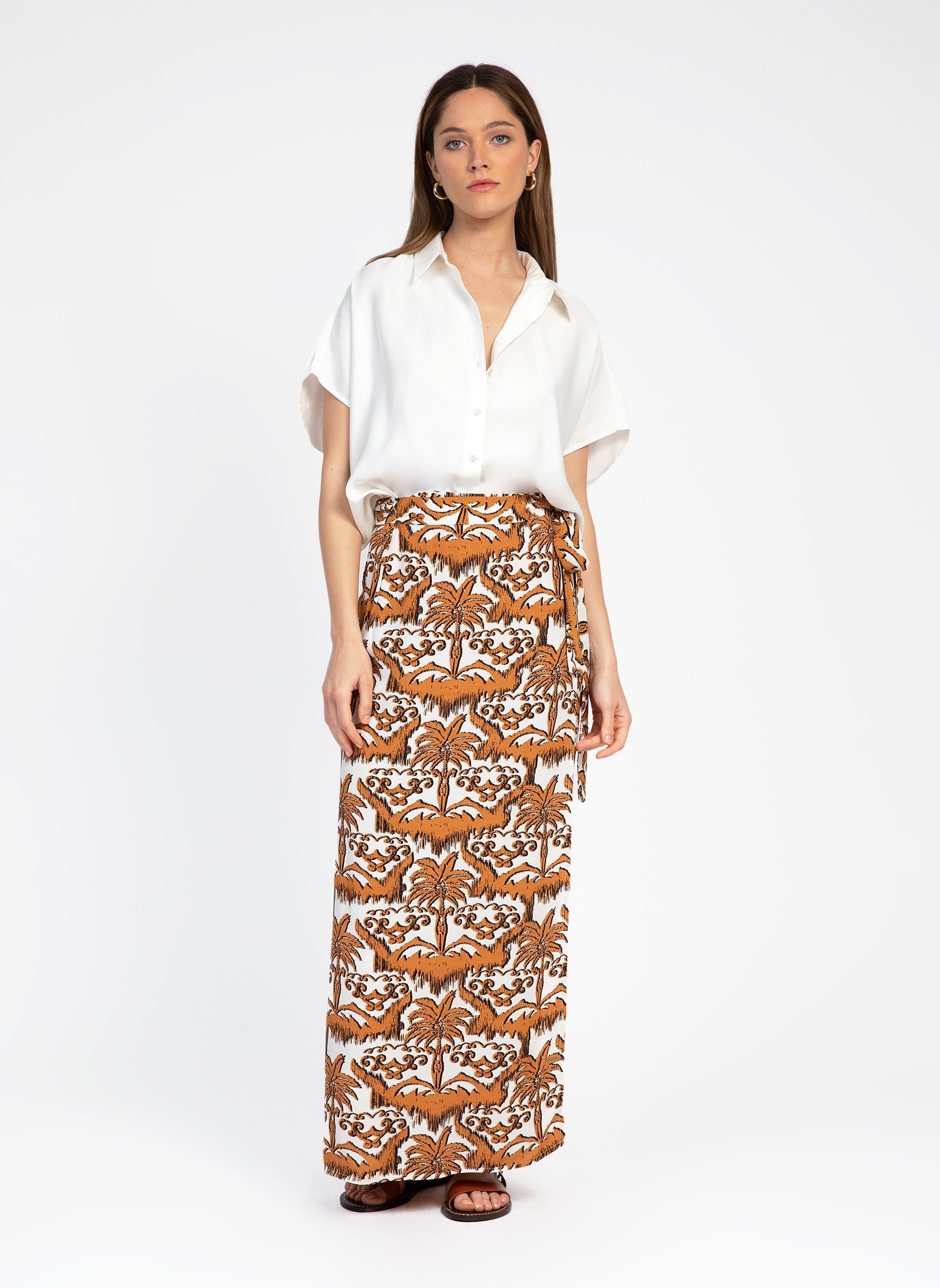 Long Skirt Gamo Palmita Ecru