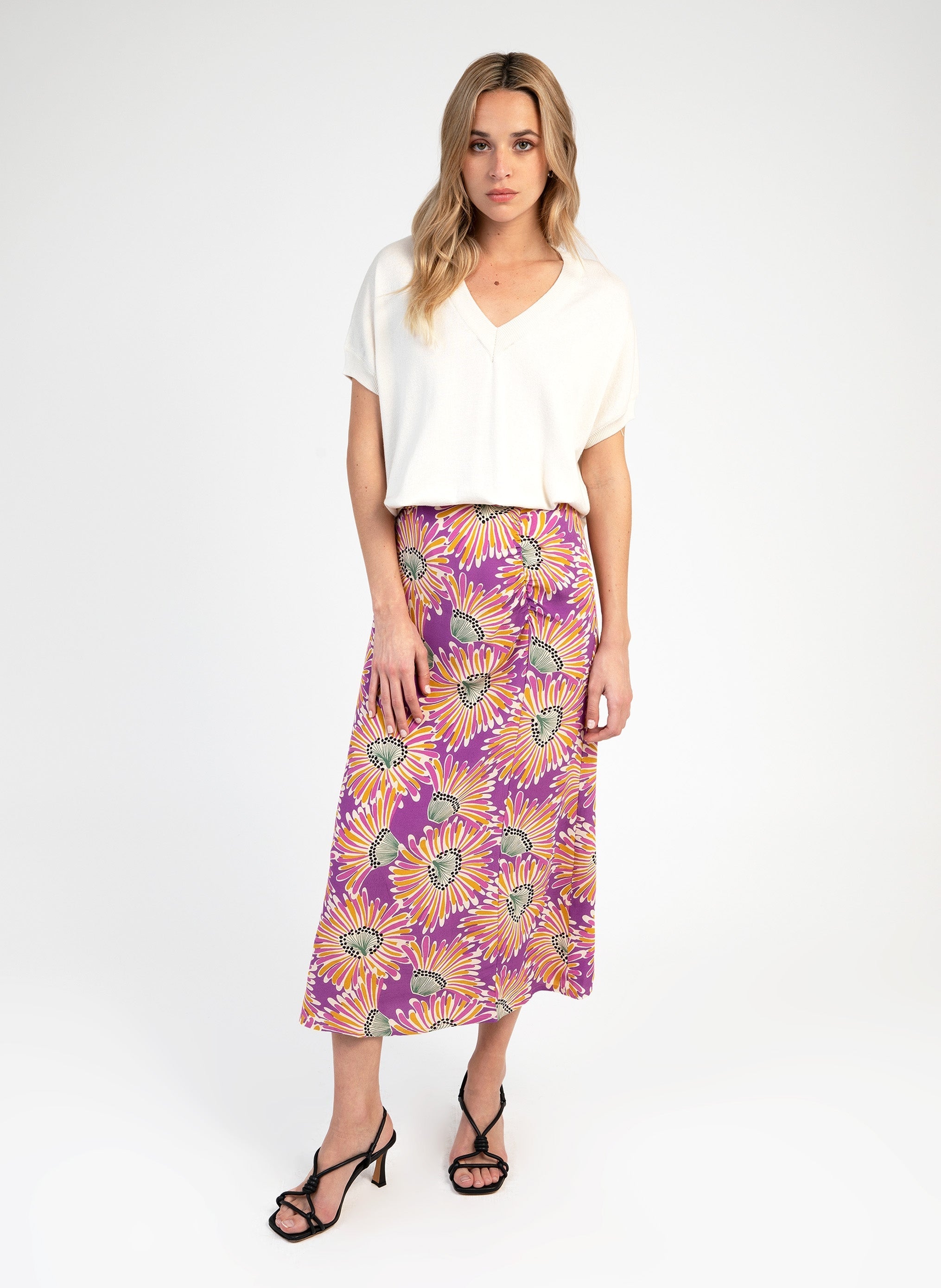 Midi skirt Garilo Belize Violet