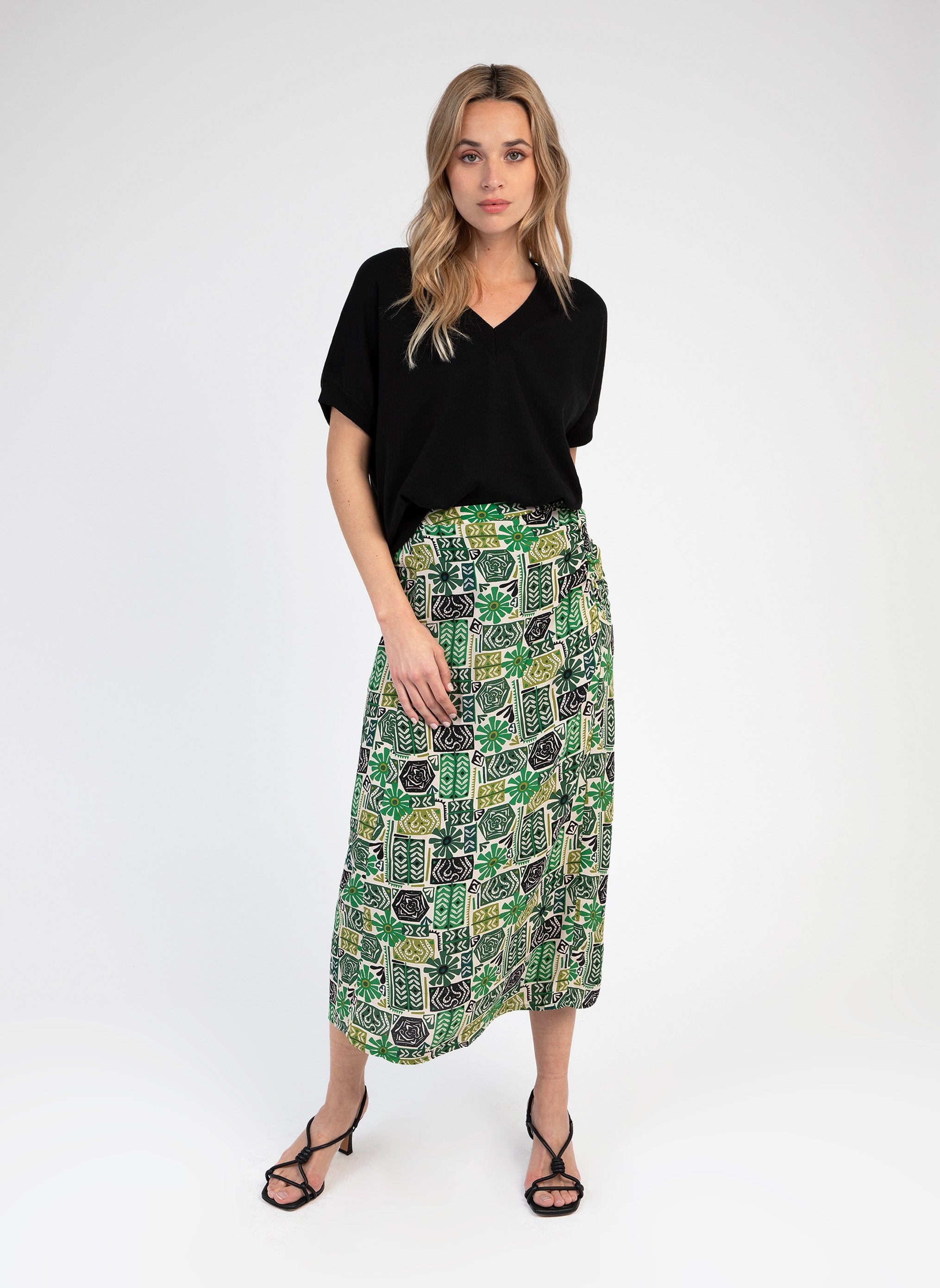 Garilo Nairobi Midi Skirt Green