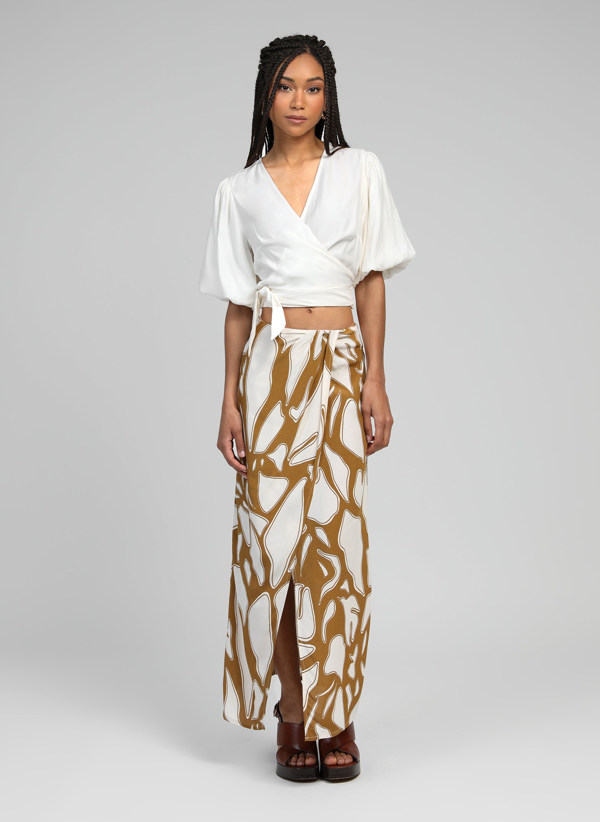 Long Skirt Geric Flame Olive