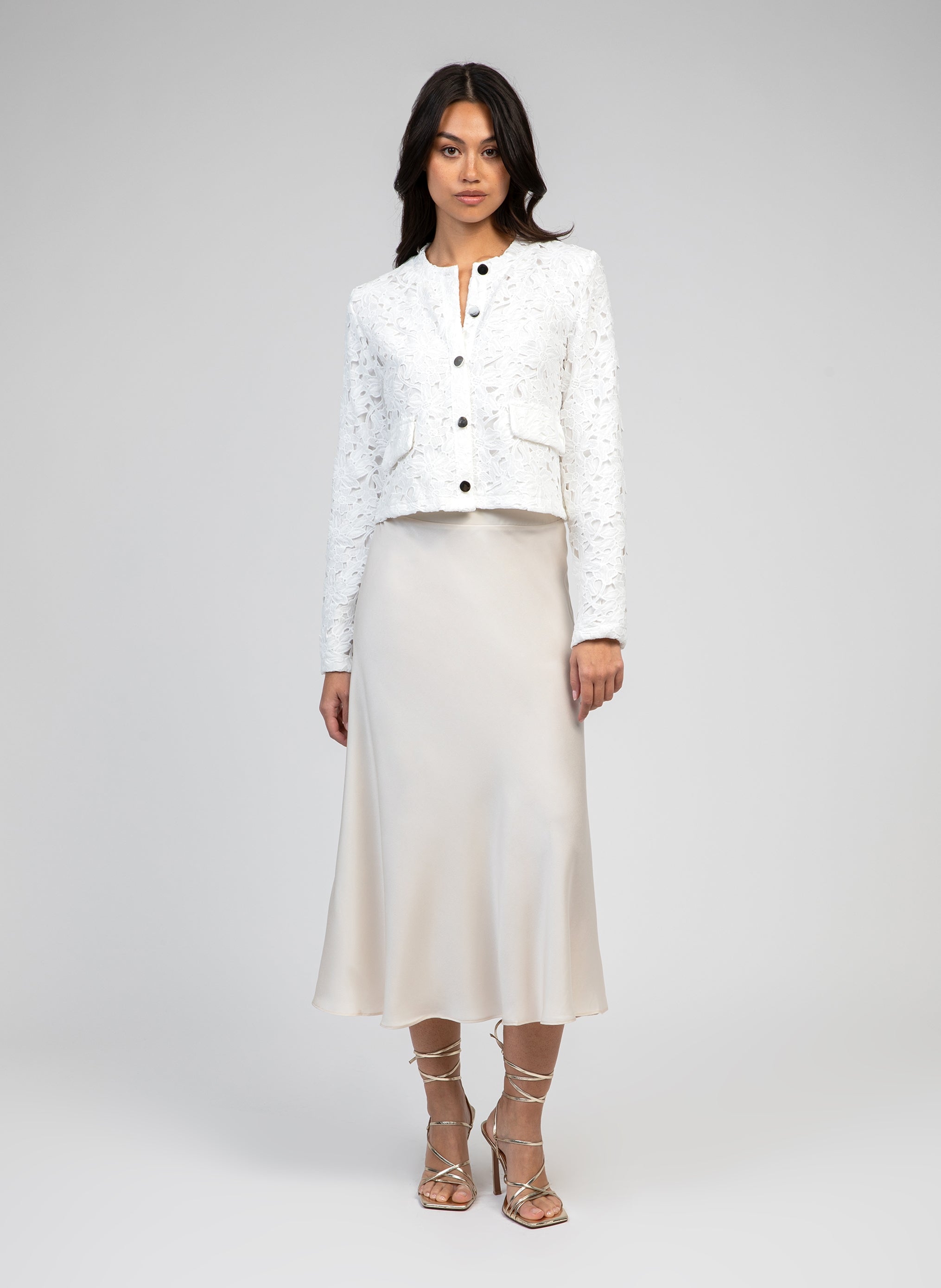 Midi Skirt Janiala Ecru