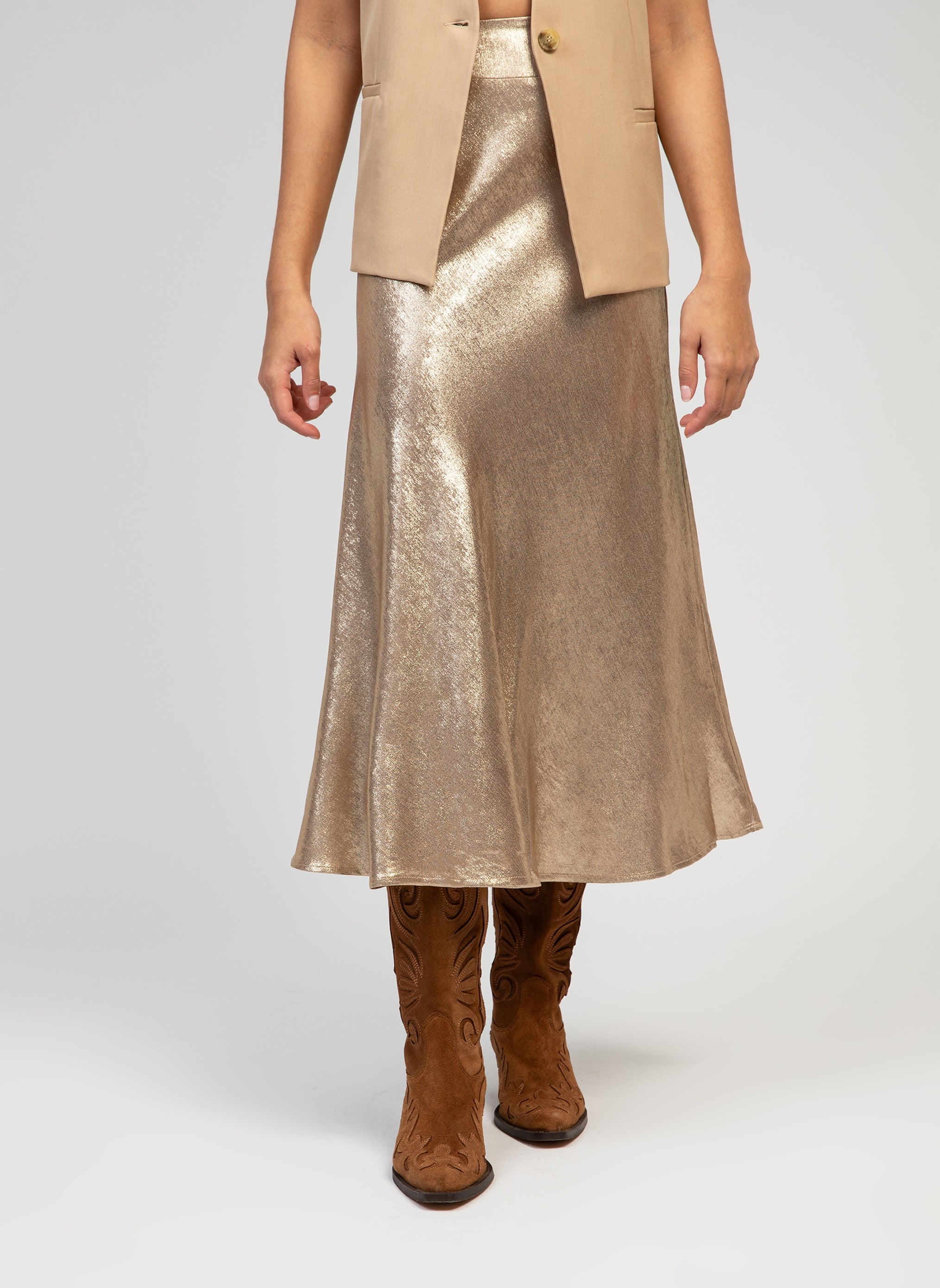 Midi skirt Janyma Gold