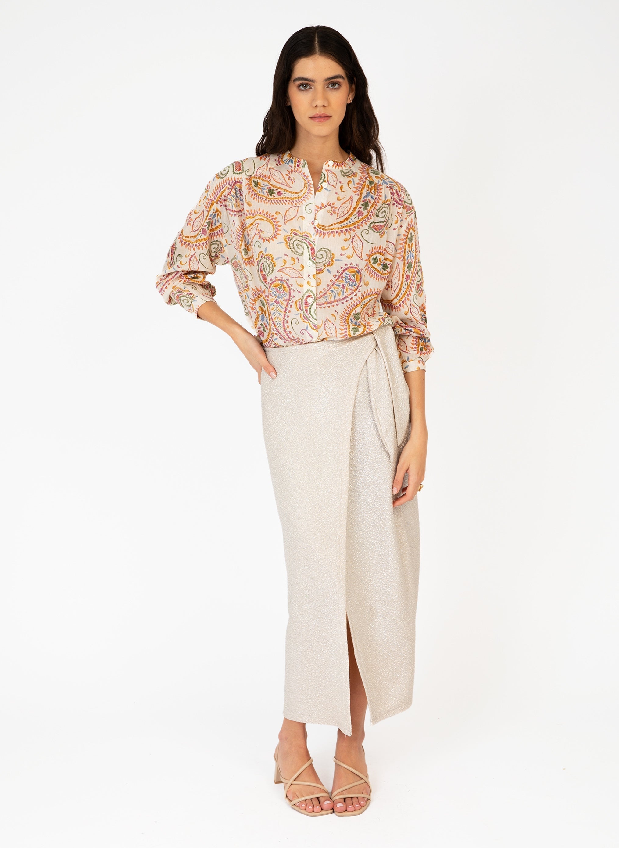 Midi skirt Josephyna Nacre