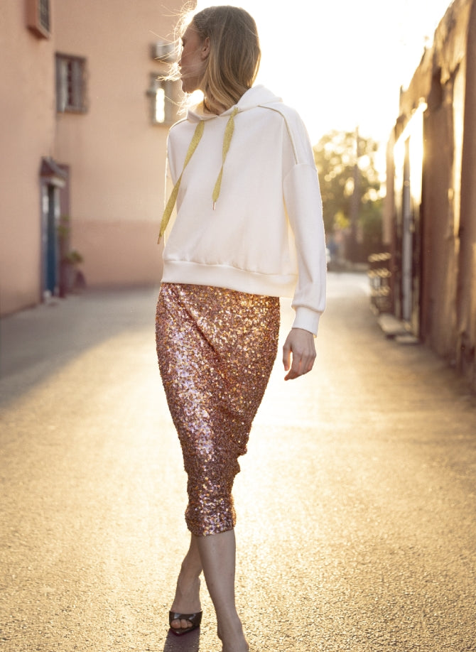 Midi Skirt Juryly Multi Pink