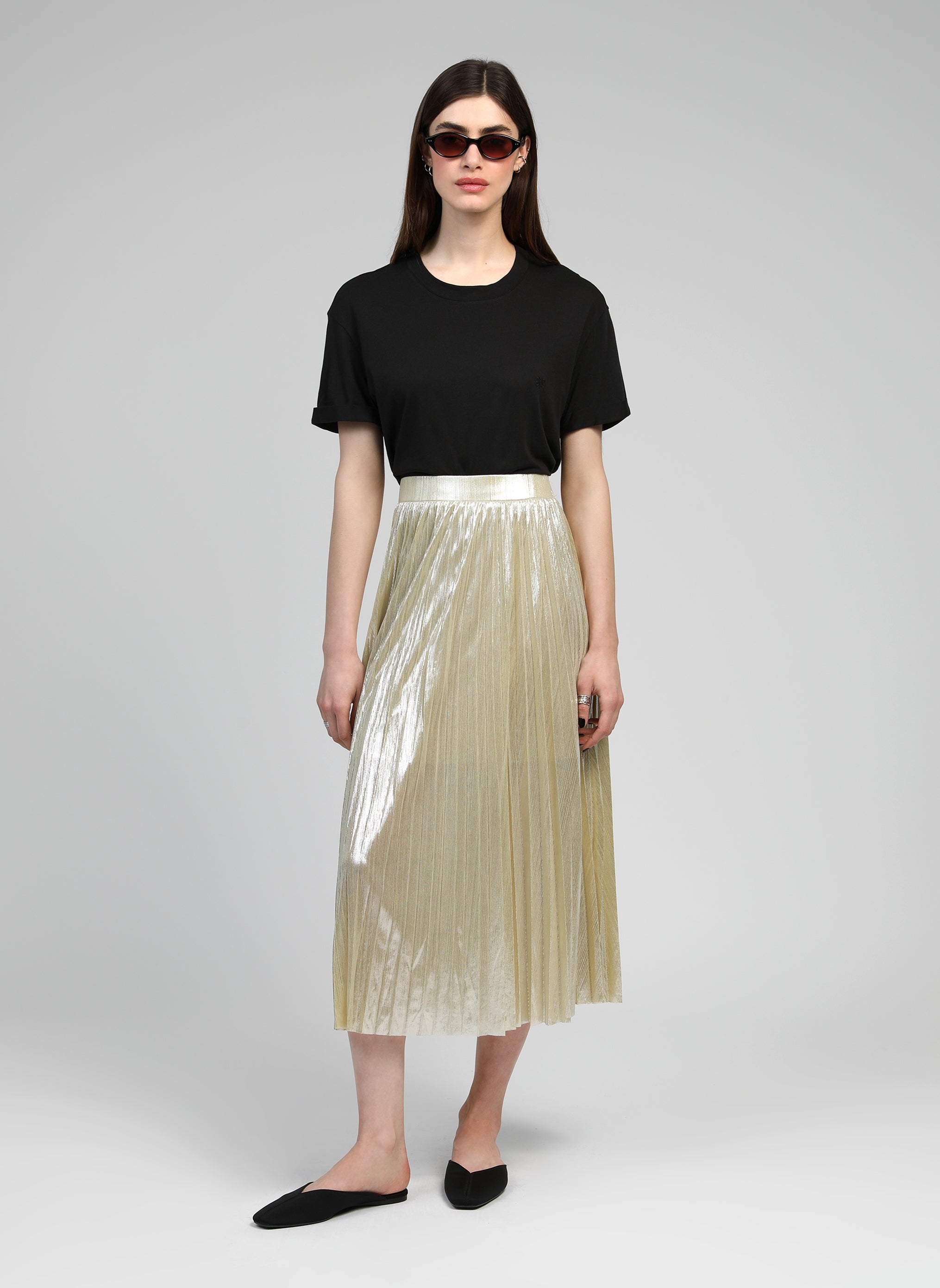 Justinna Midi Skirt White