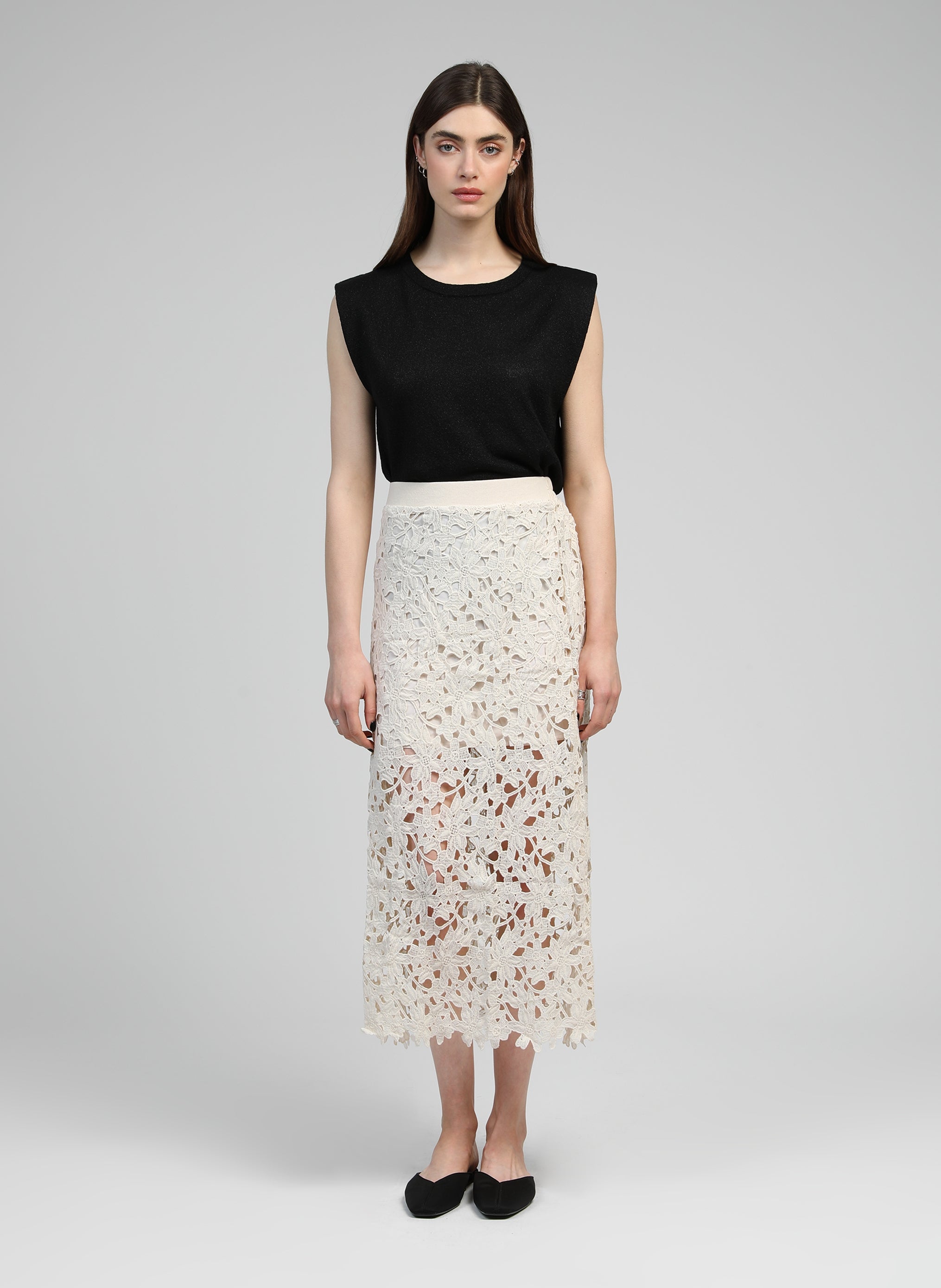 Midi skirt Juvy Linen