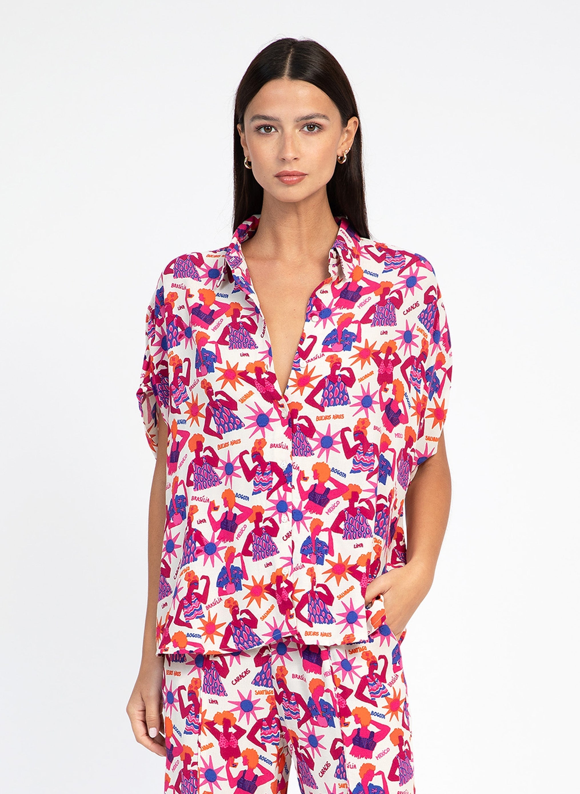 Camisa Kendra Floria Crudo