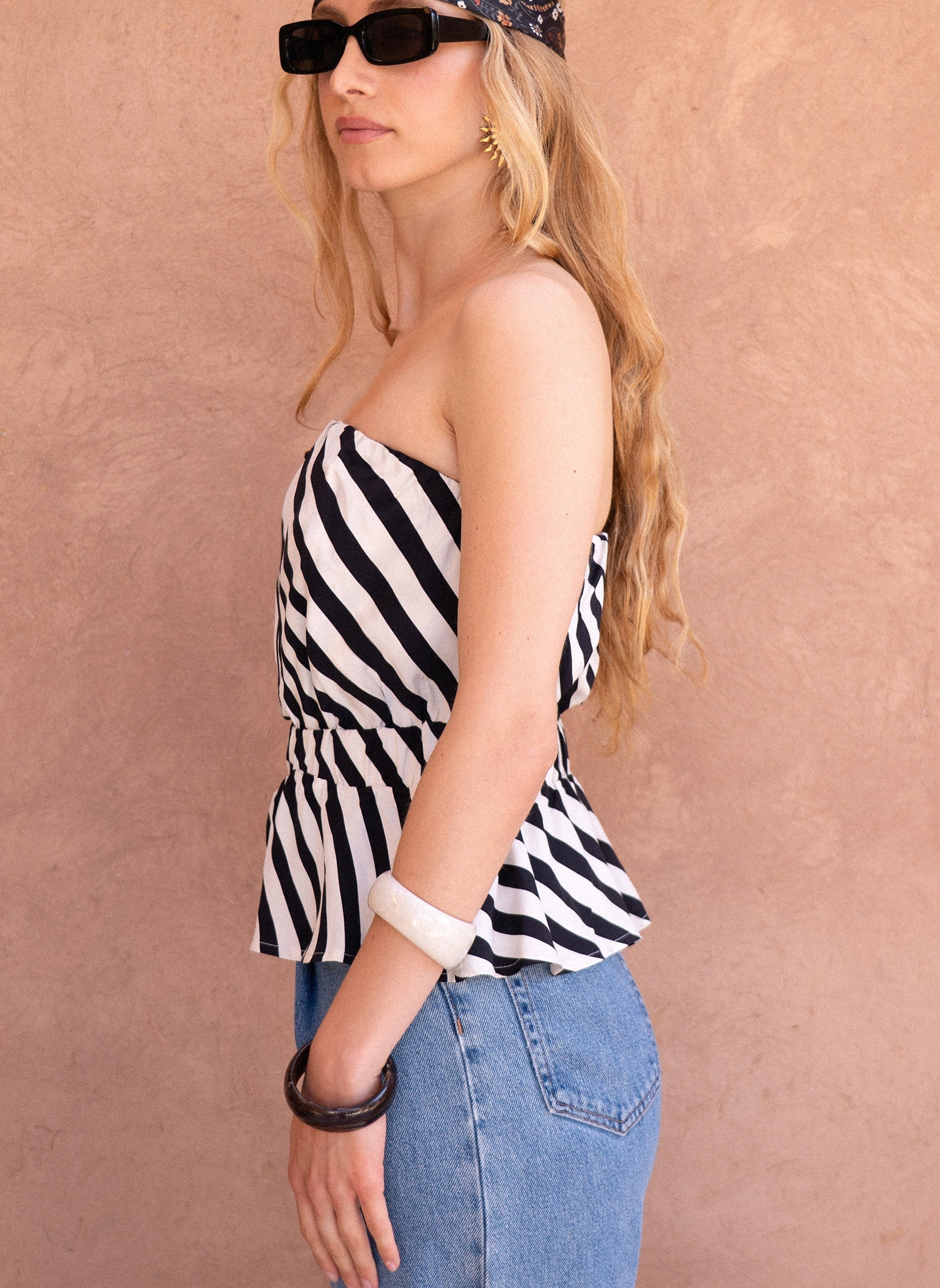 Kitry Canotta Stipe Nero