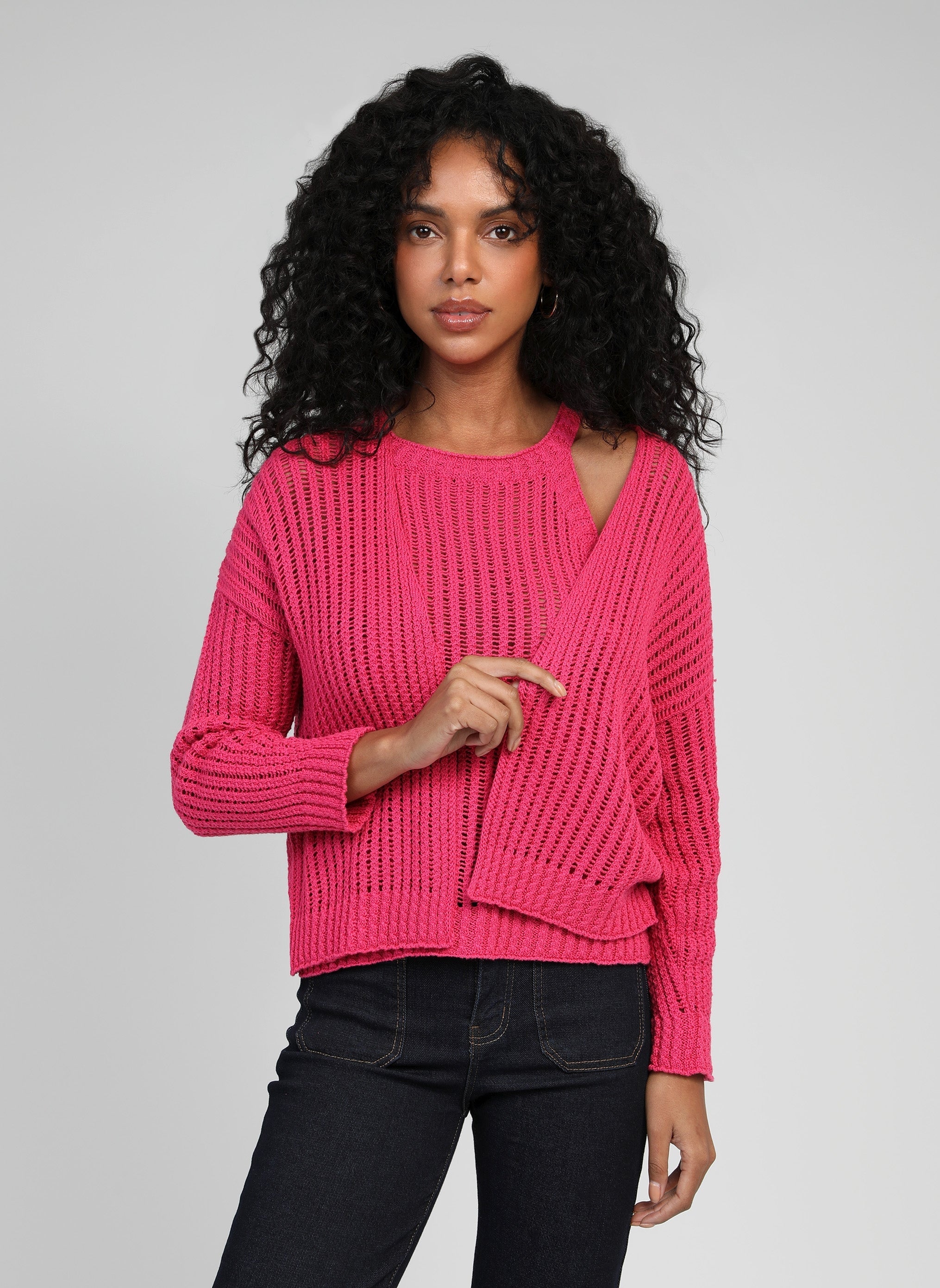 Cardigan Lanira Fushia