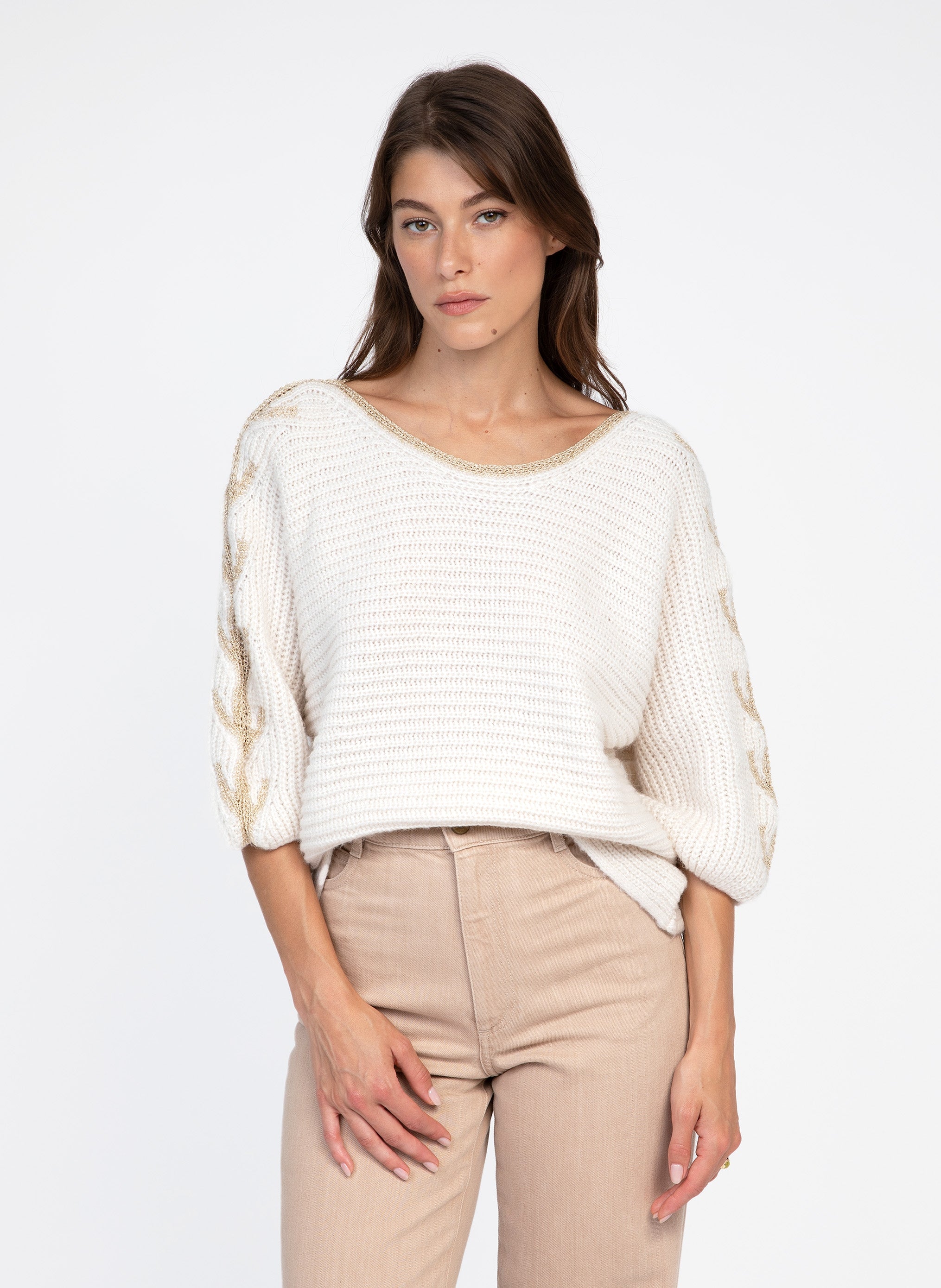 Lashani Ecru Sweater