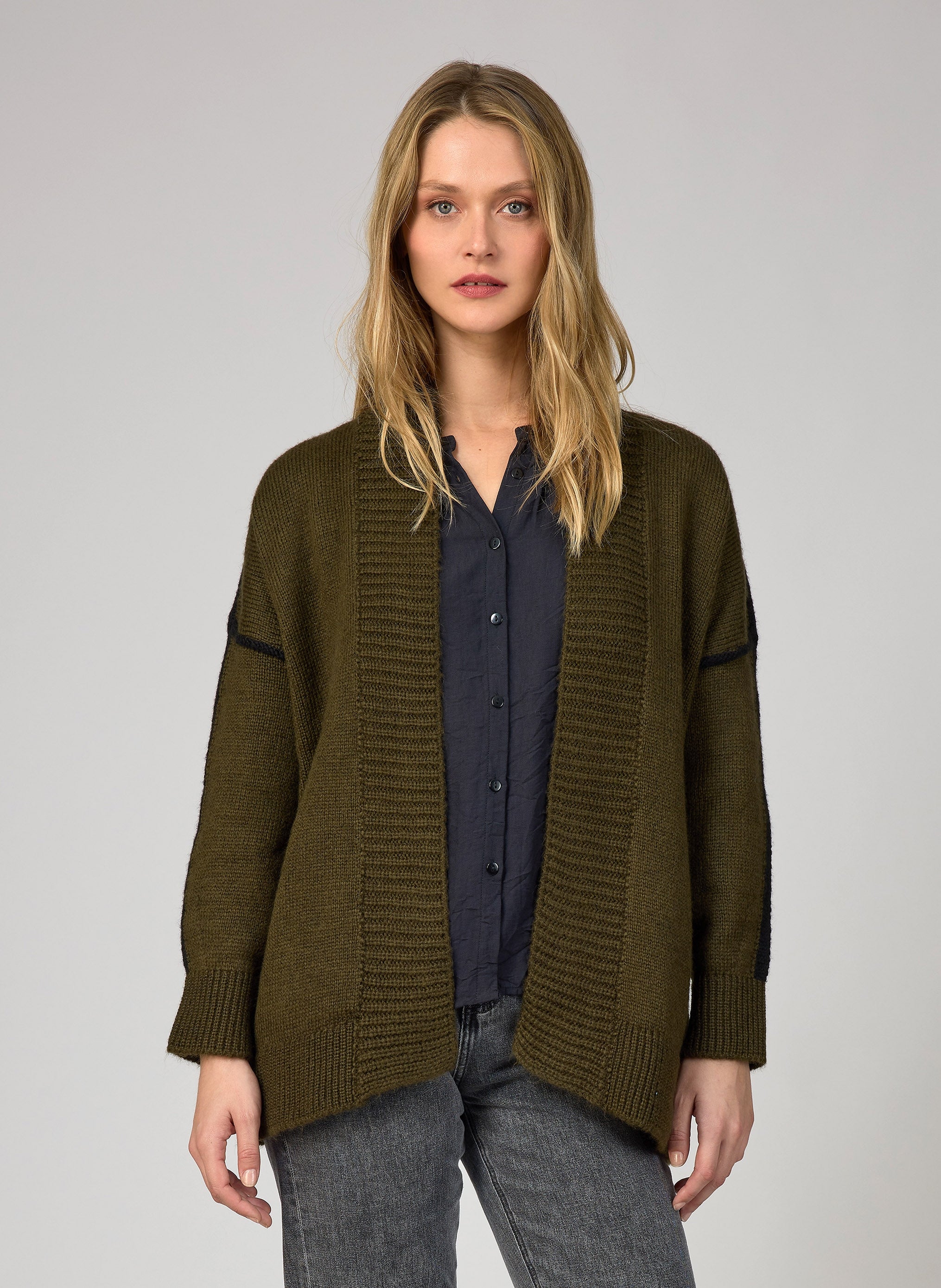 Louranos Khaki Cardigan