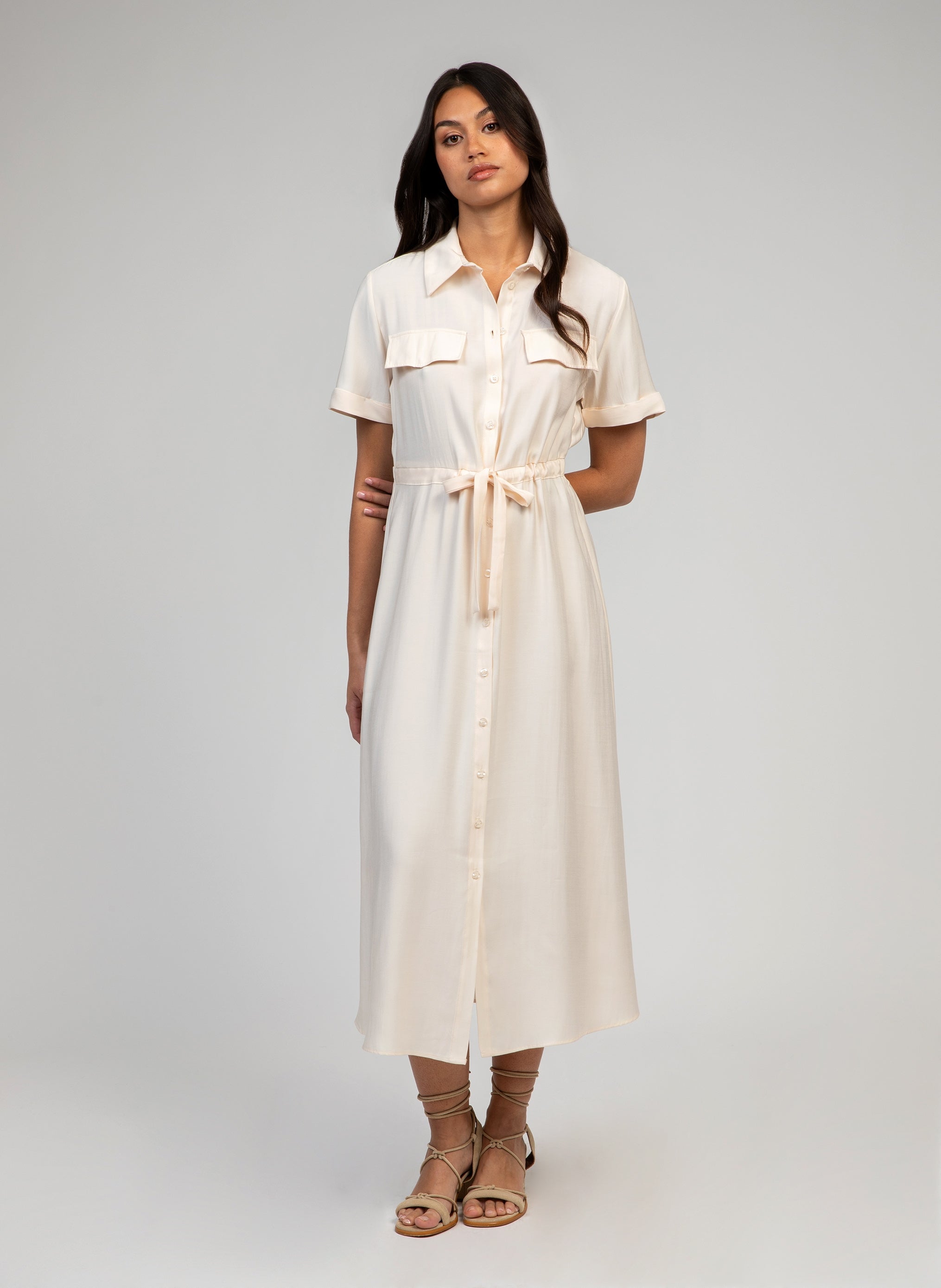 Maxi abito Malize ecrù