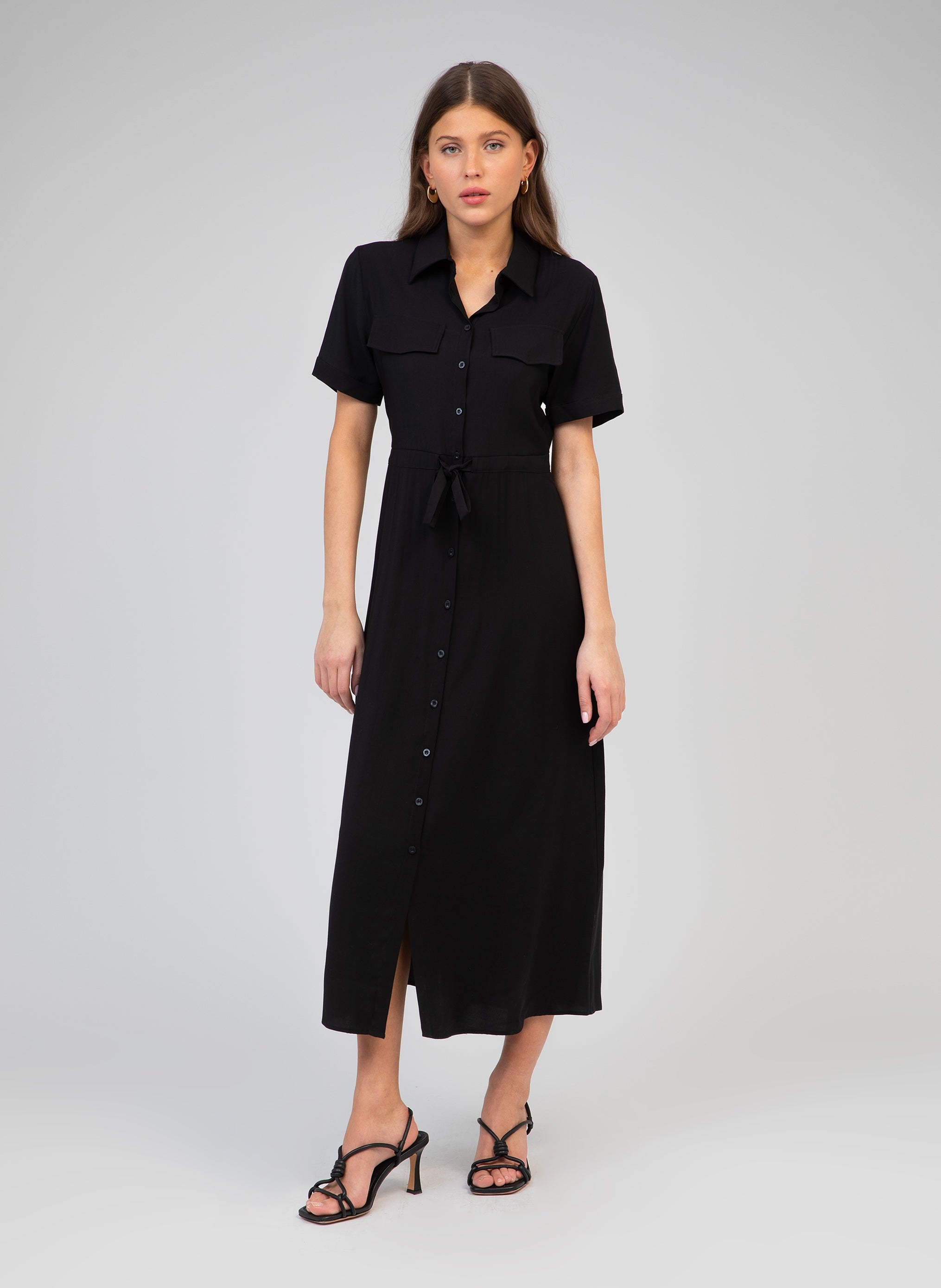 Maxi abito nero Malize