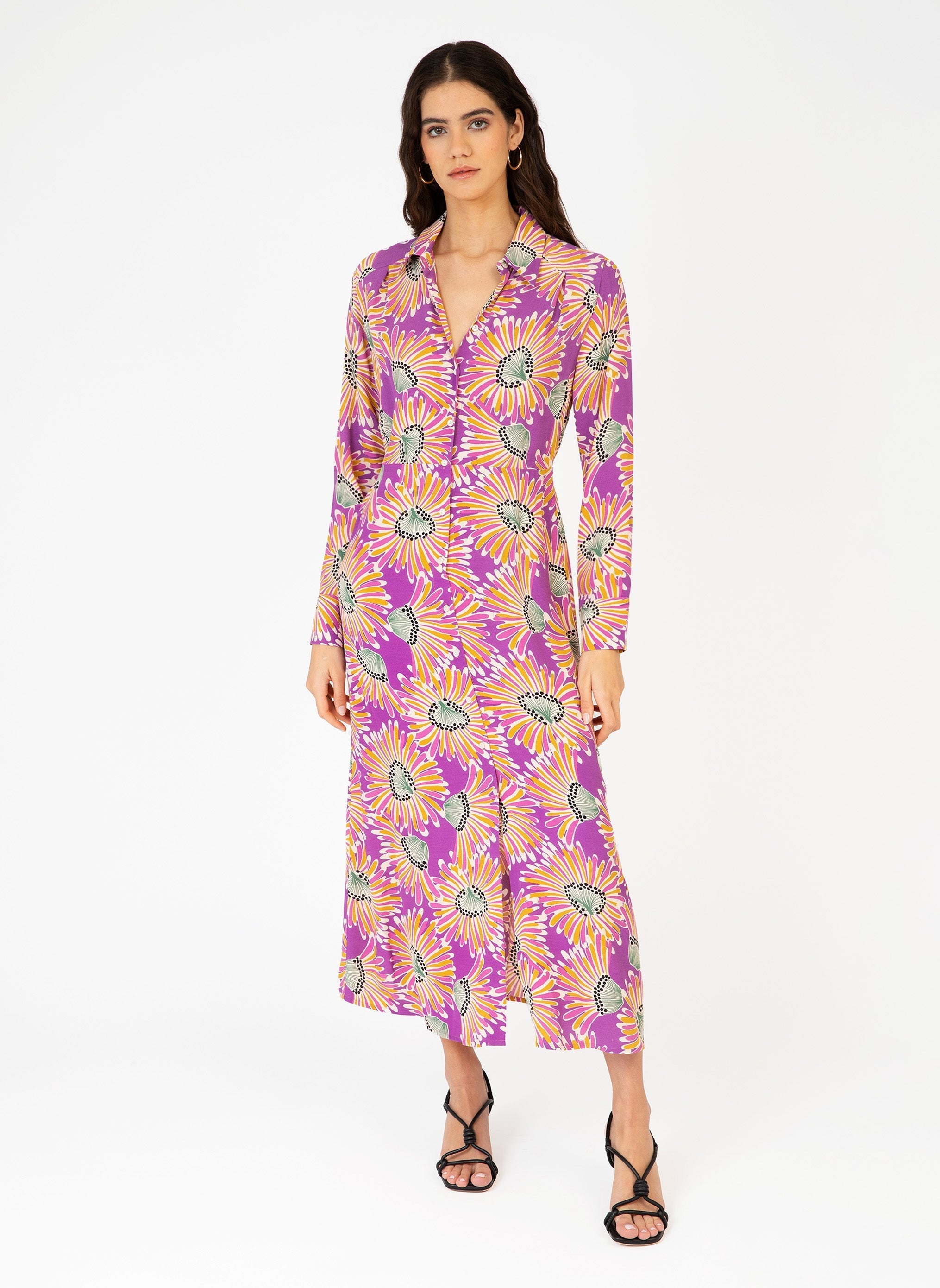 Maribeau Belize Violet Midi Dress