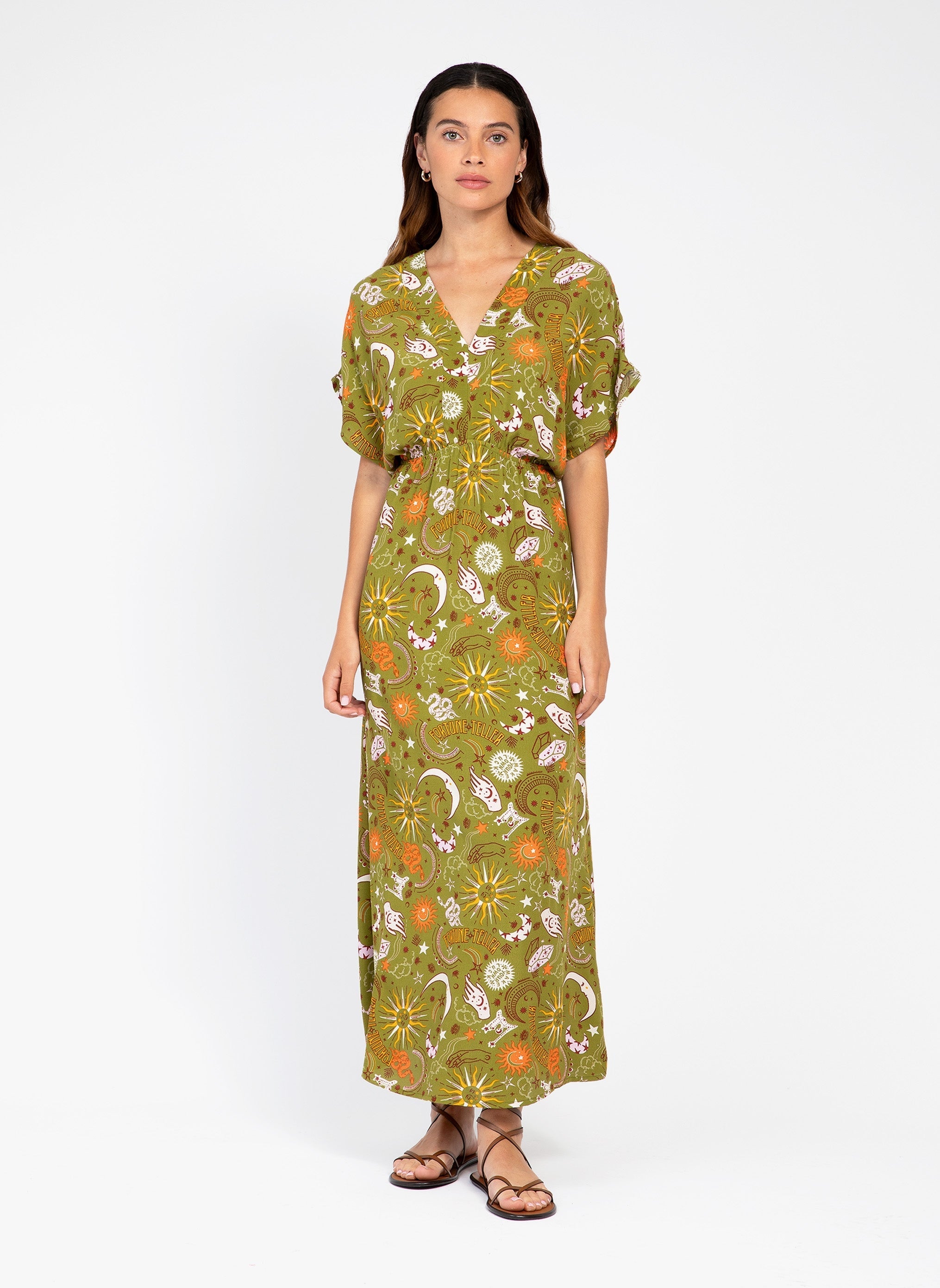 Marinara Boheme Olive Maxi Dress