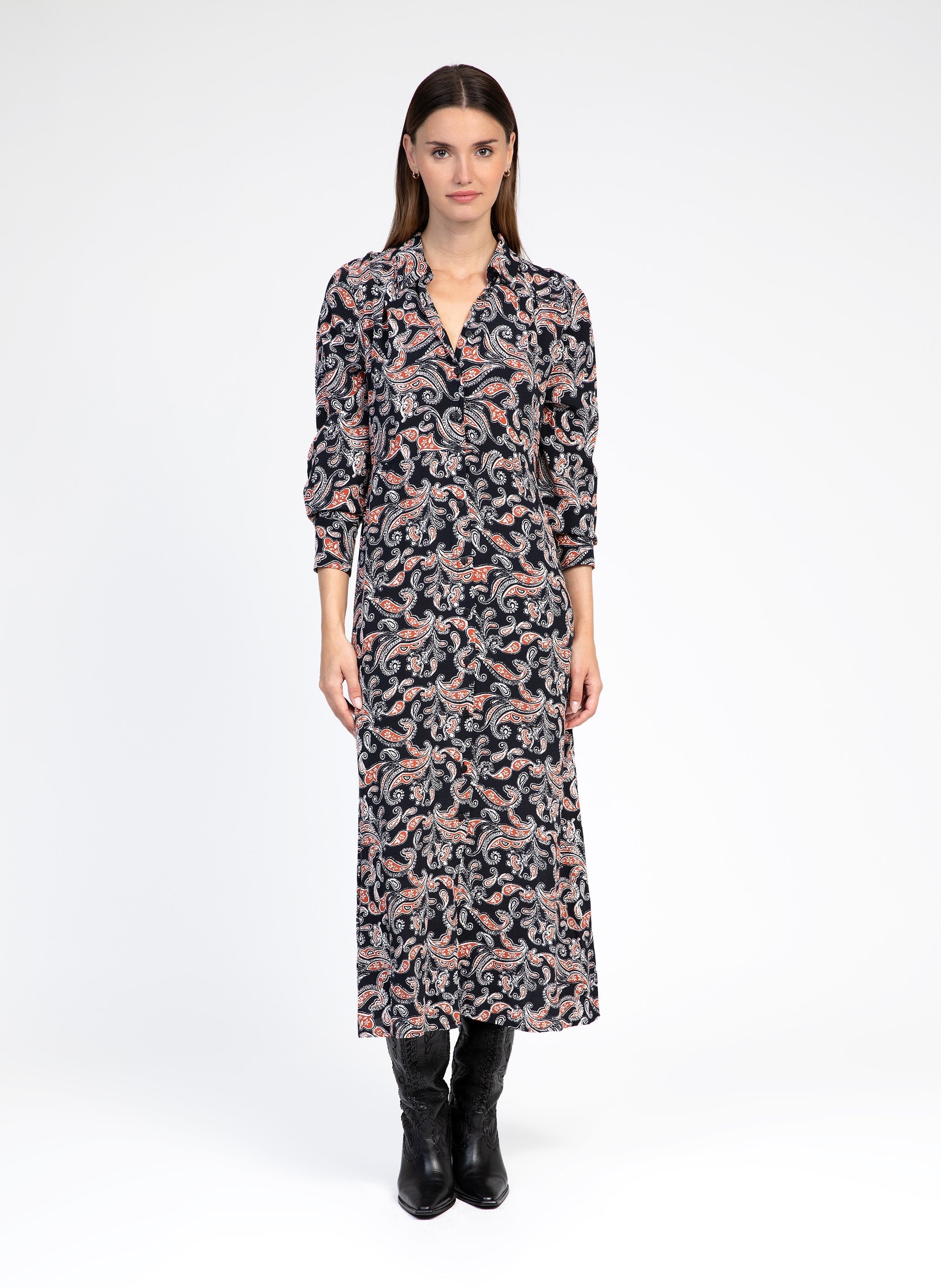 Maxi abito nero Marizeau Bandini