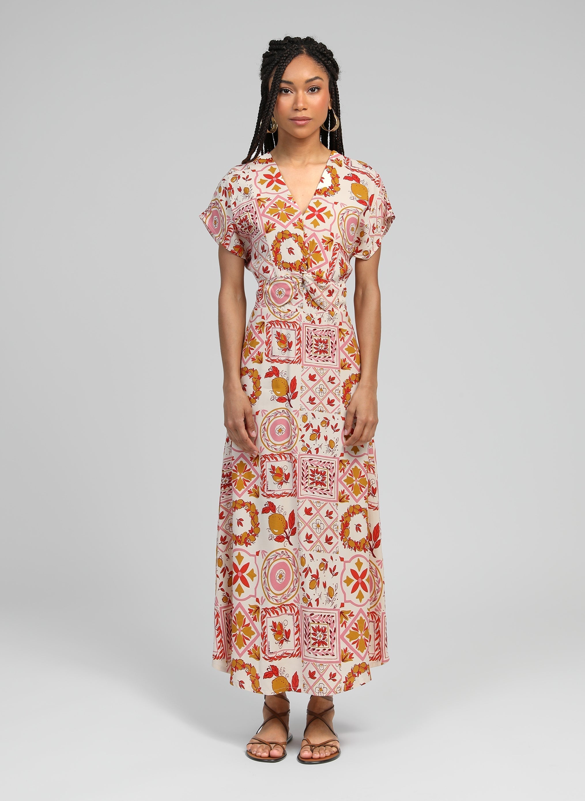 Maxi abito rosa Matia Rizzo