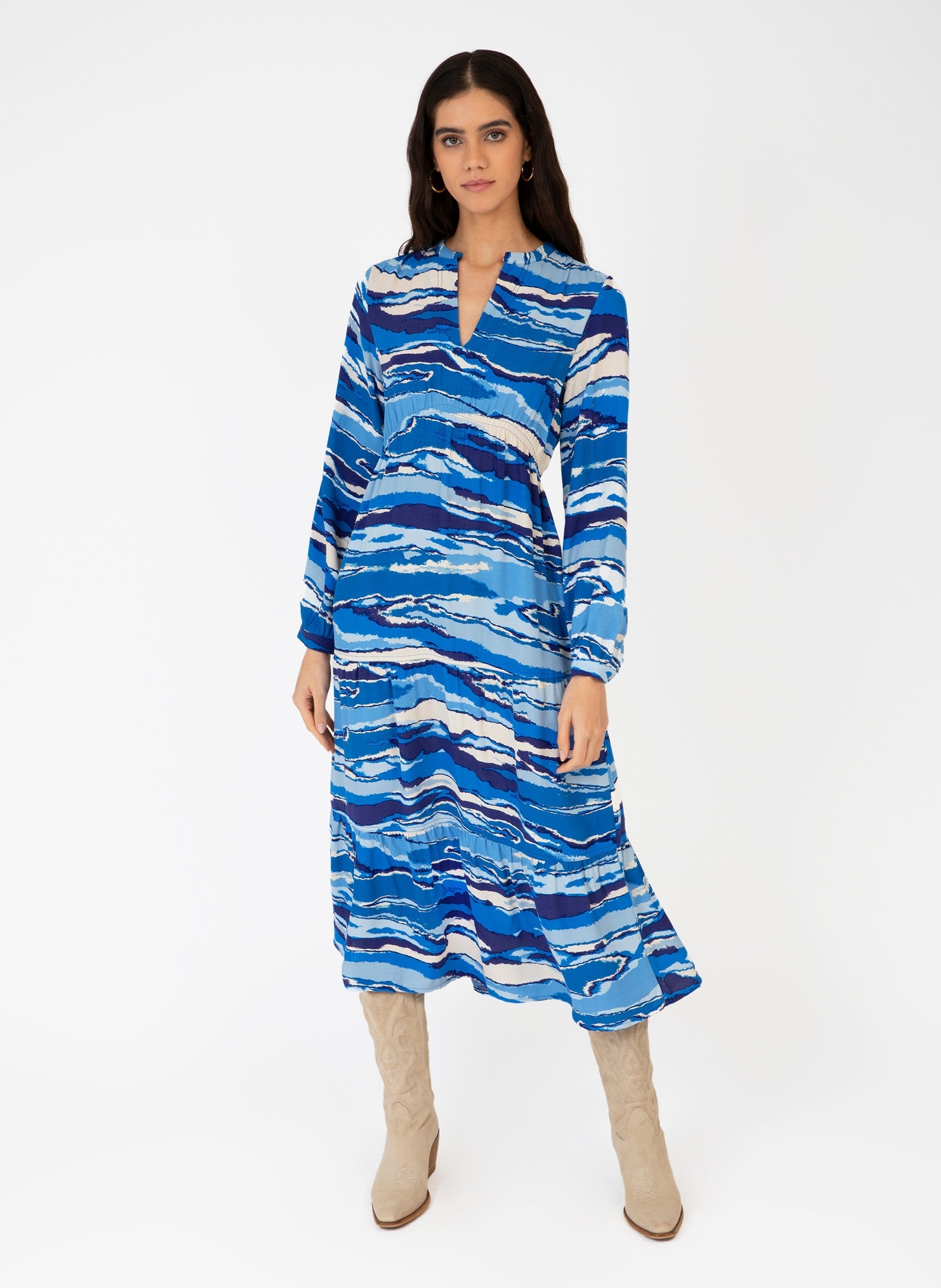 Maximo Midi Dress Tessa Blue