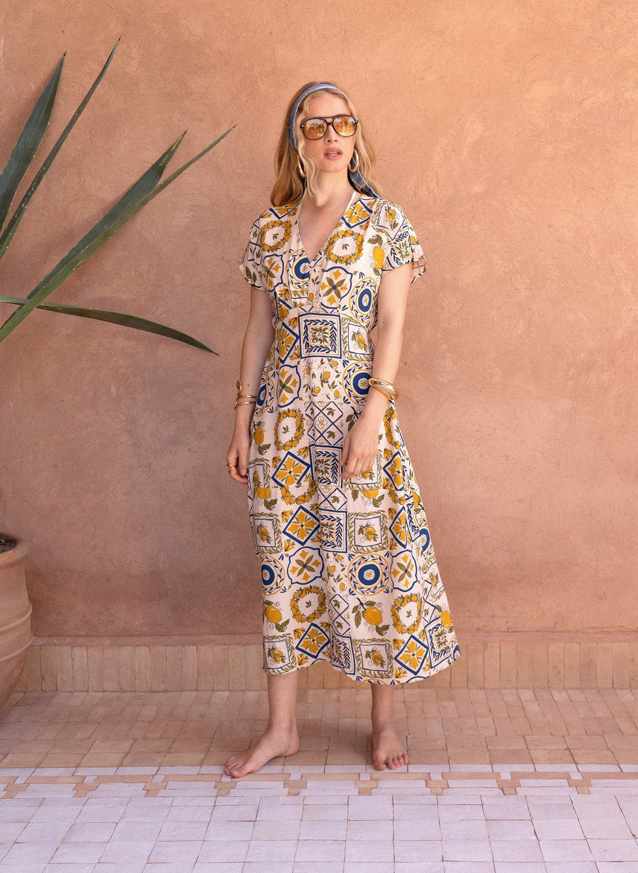 Maxi abito blu di Mekia Rizzo