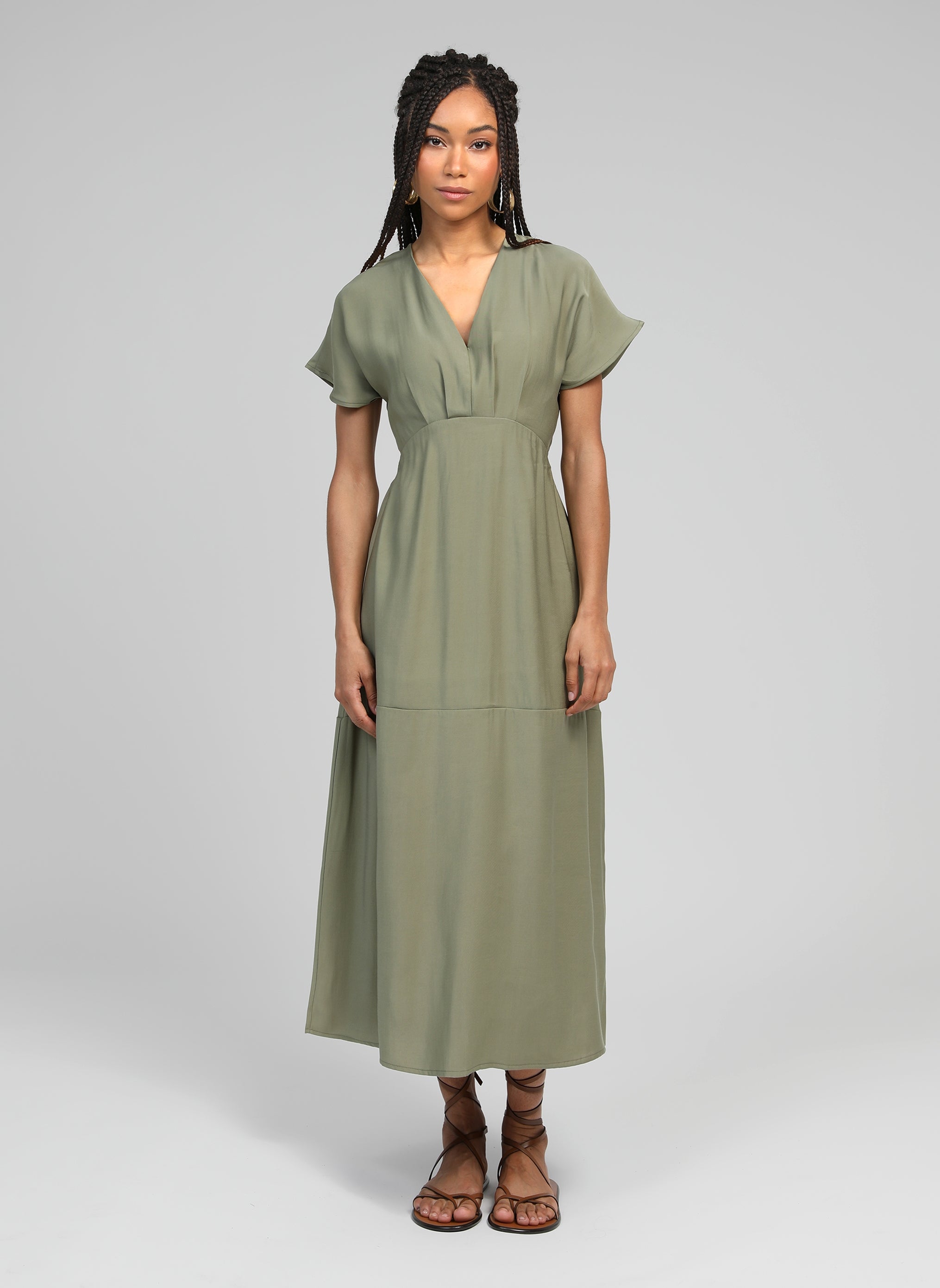 Maxi abito militare Mekiana