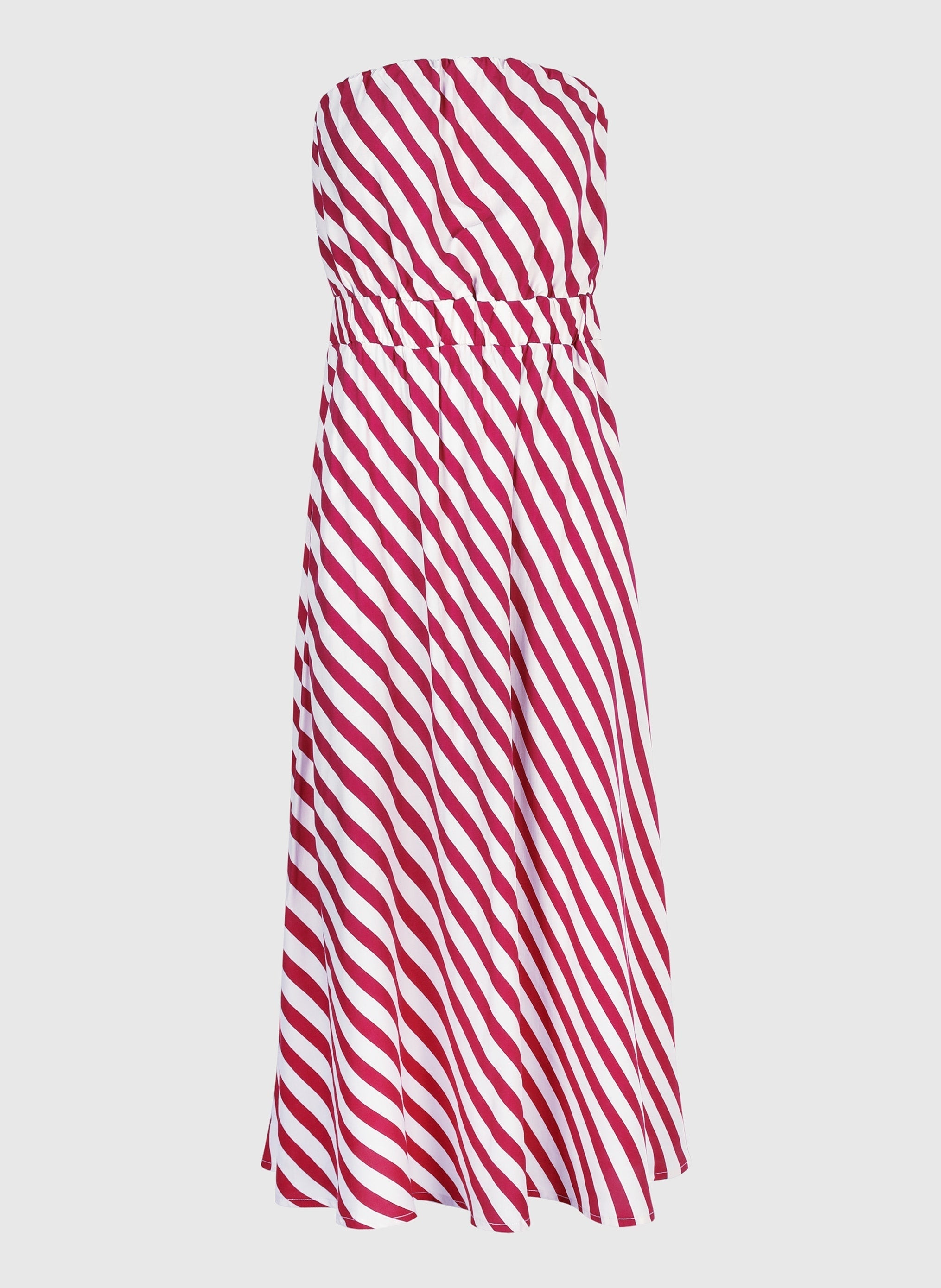 Maxi abito Mikitry Stipe Lampone
