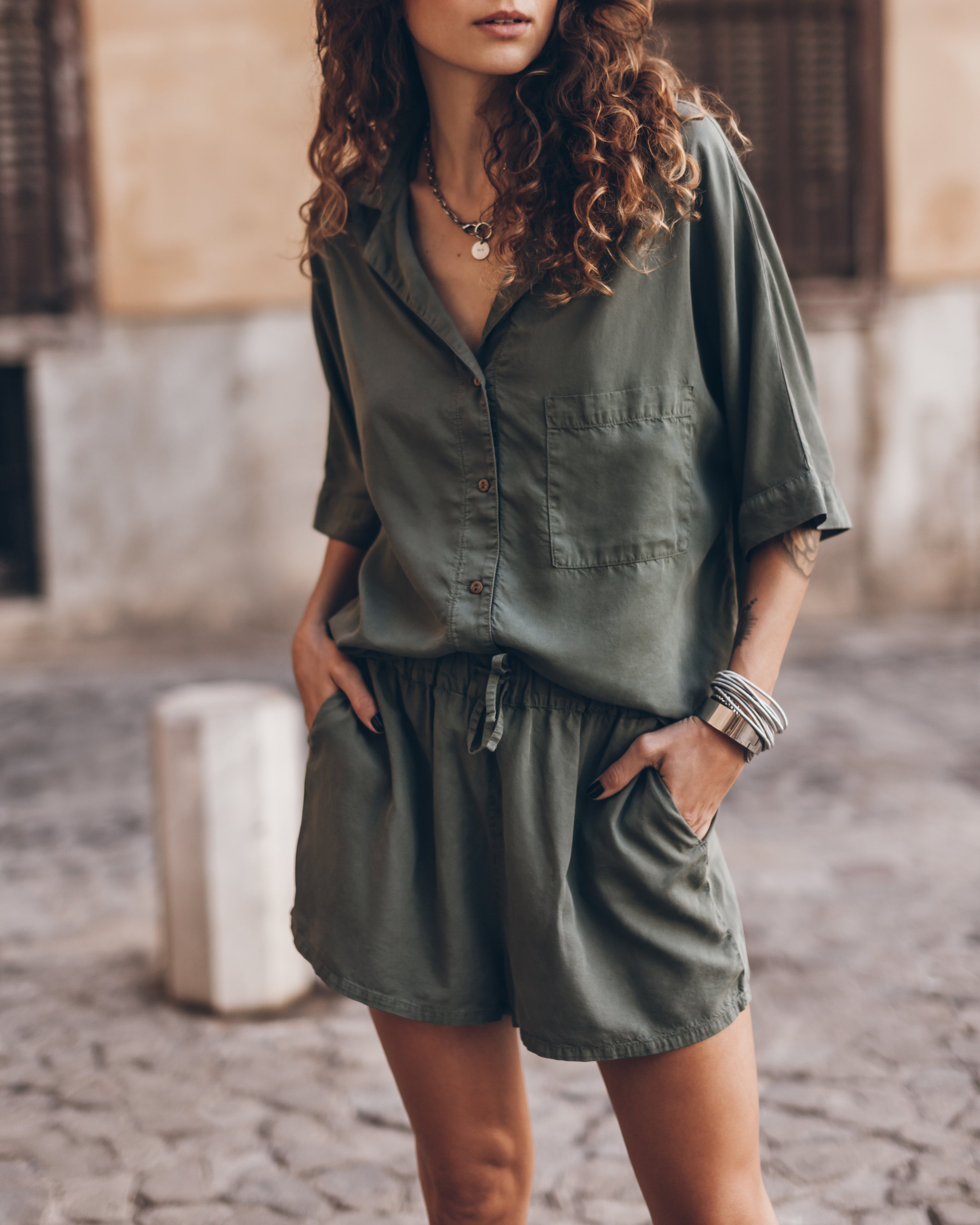 La camicia verde di Co-Ord